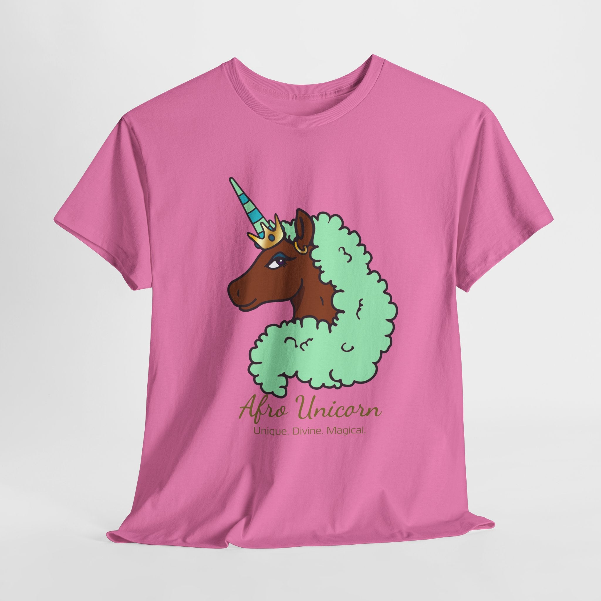 Adult - Afro Unicorn Mint Spring  Tee