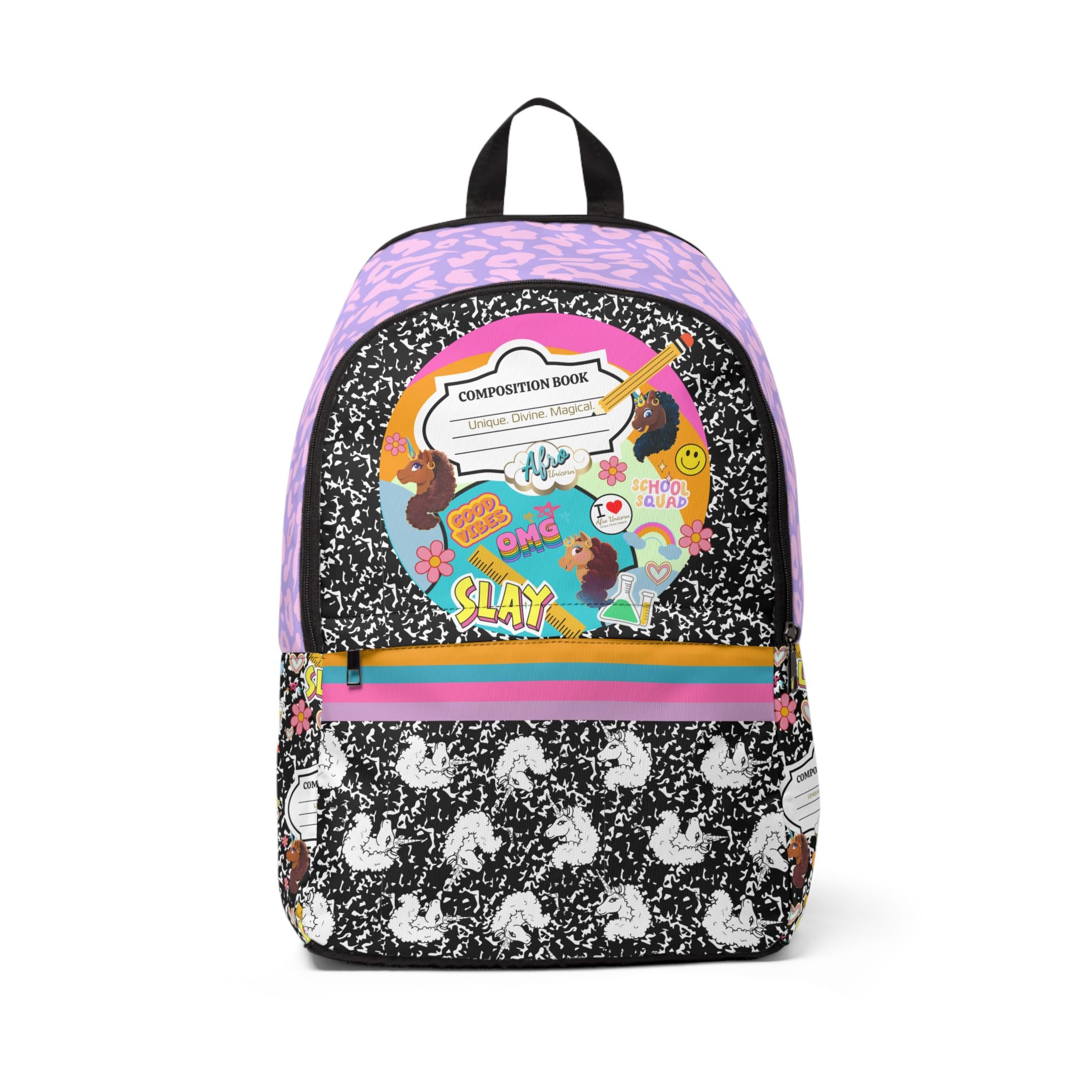 Afro Unicorn "THAT'S WRITE!" Backpack