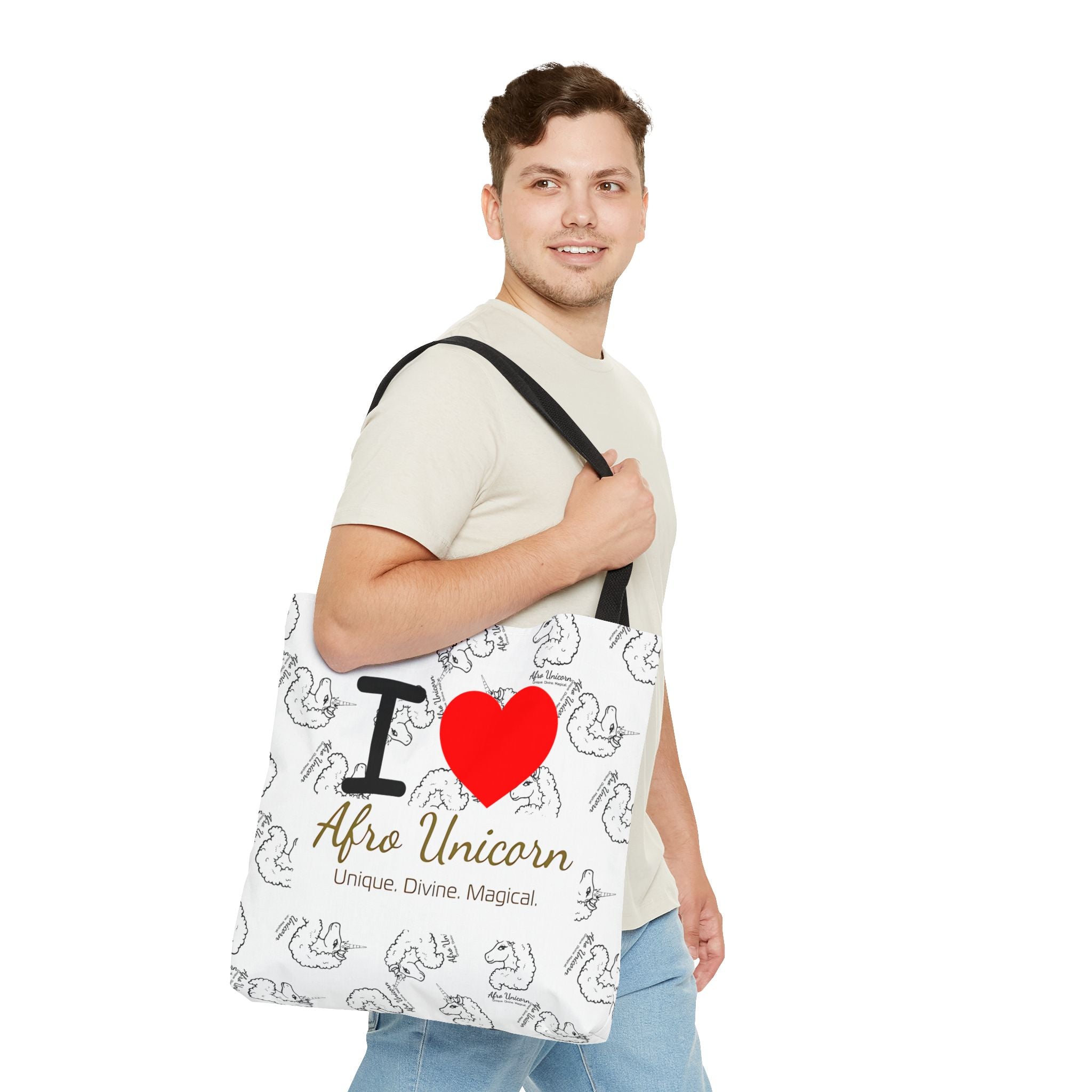 I Love Afro Unicorn Tote Bag