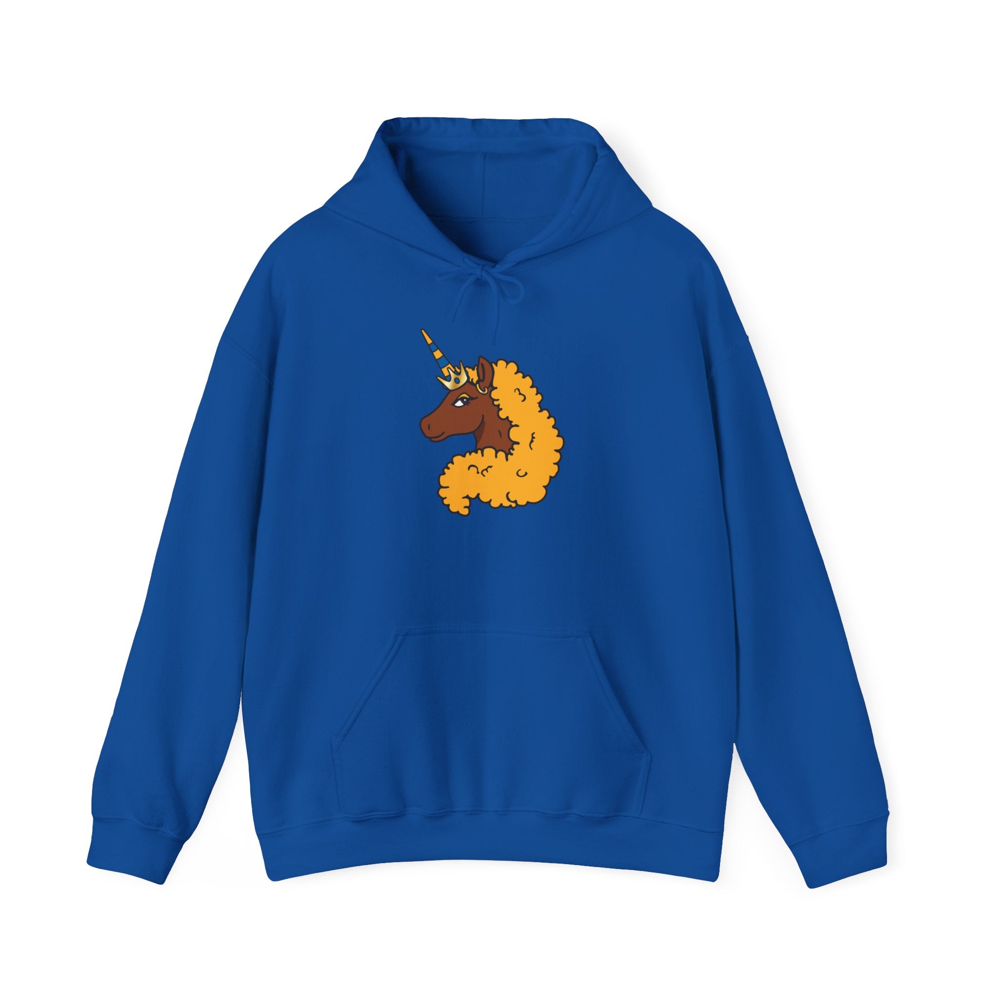 Afro Unicorn Blue & Gold Hoodie