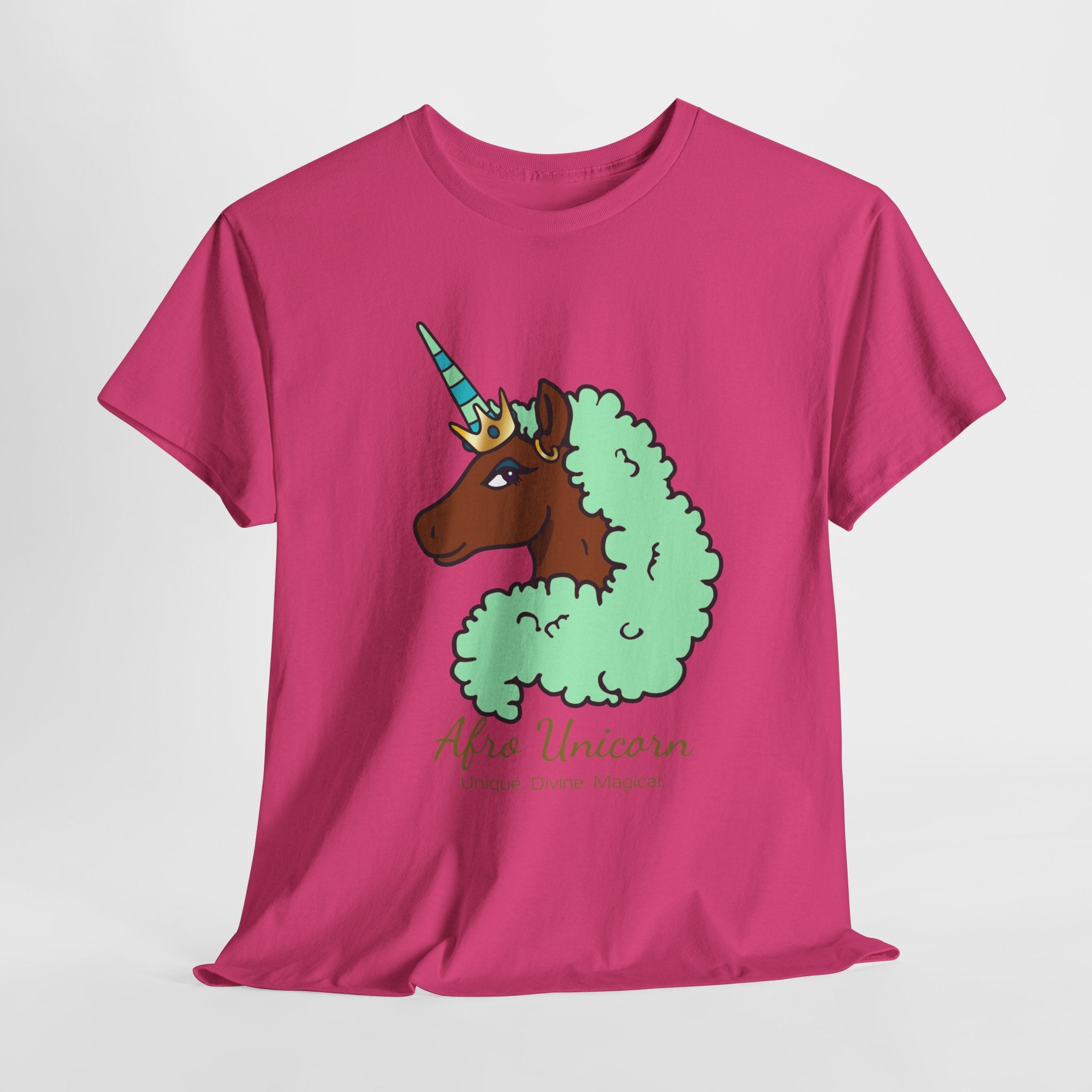 Adult - Afro Unicorn Mint Spring  Tee