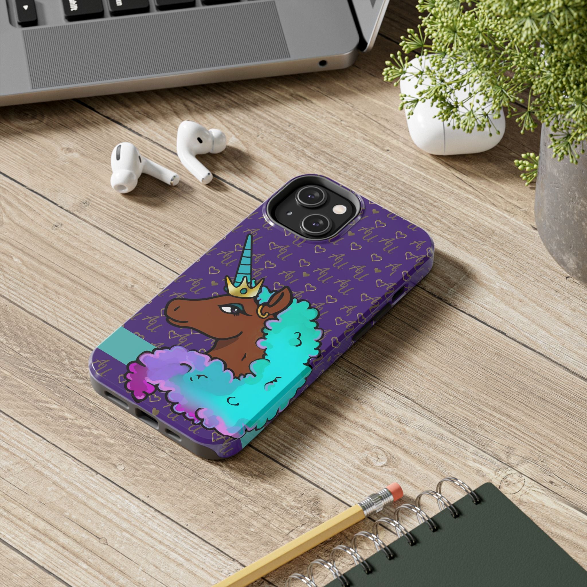 Afro Unicorn Tough Phone Case