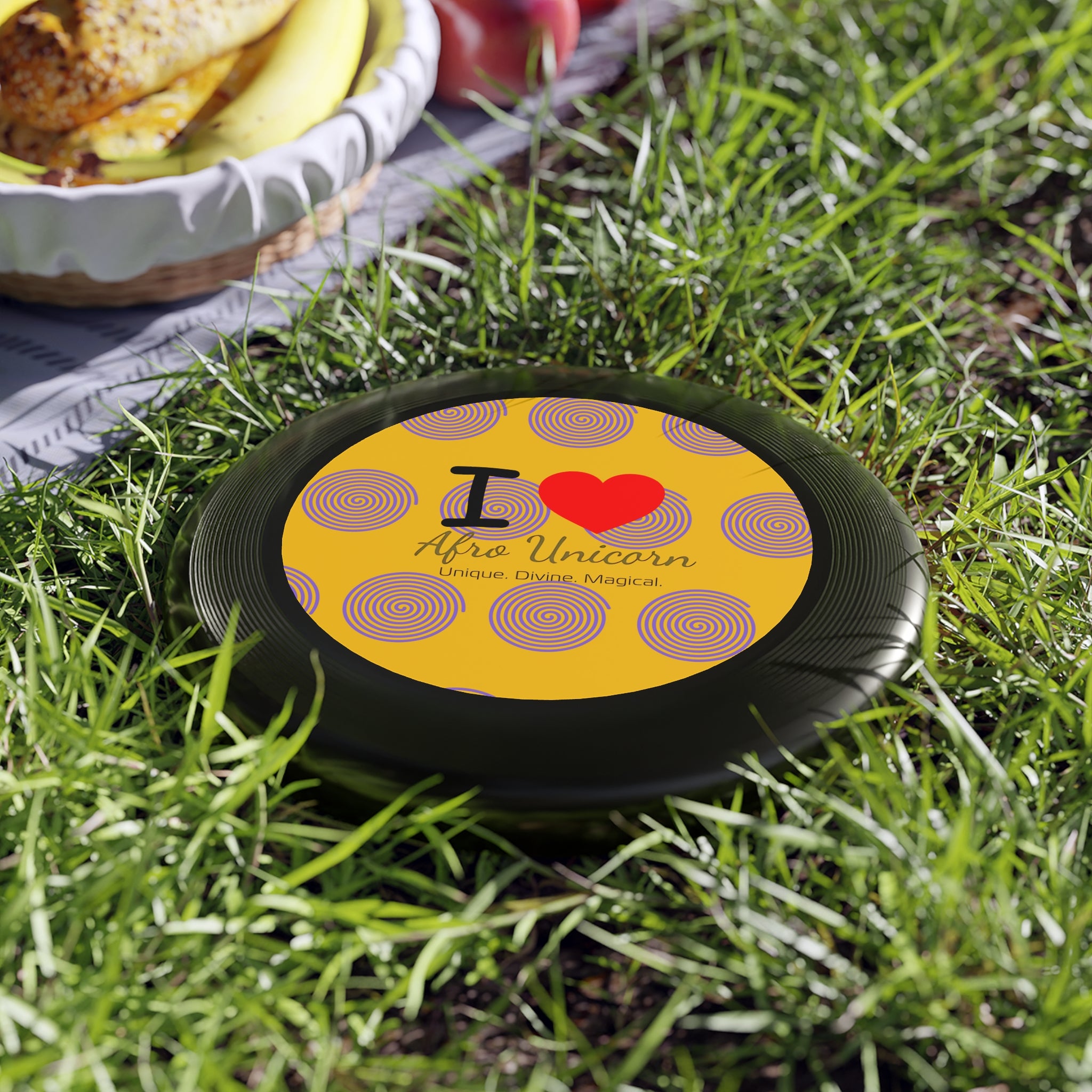 Afro Unicorn Frisbee