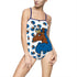 Afro Unicorn Royal Blue & White One-piece Swimsuit — D9 Zeta Love