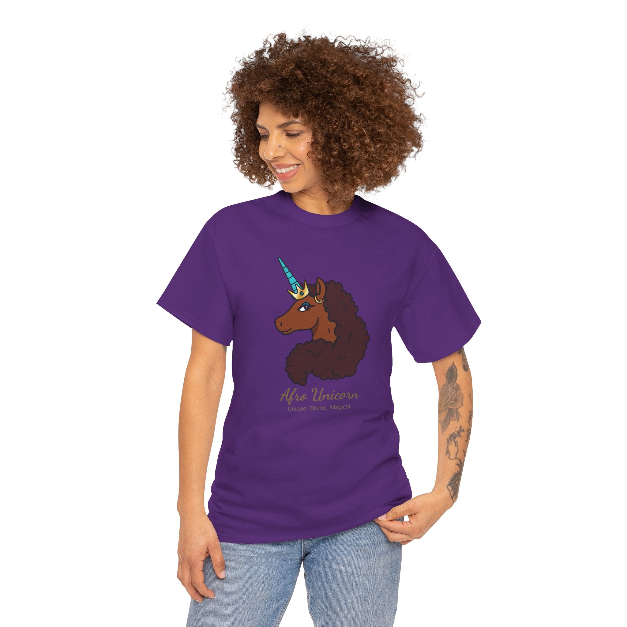 Adult - Afro Unicorn Signature Tee - Unique