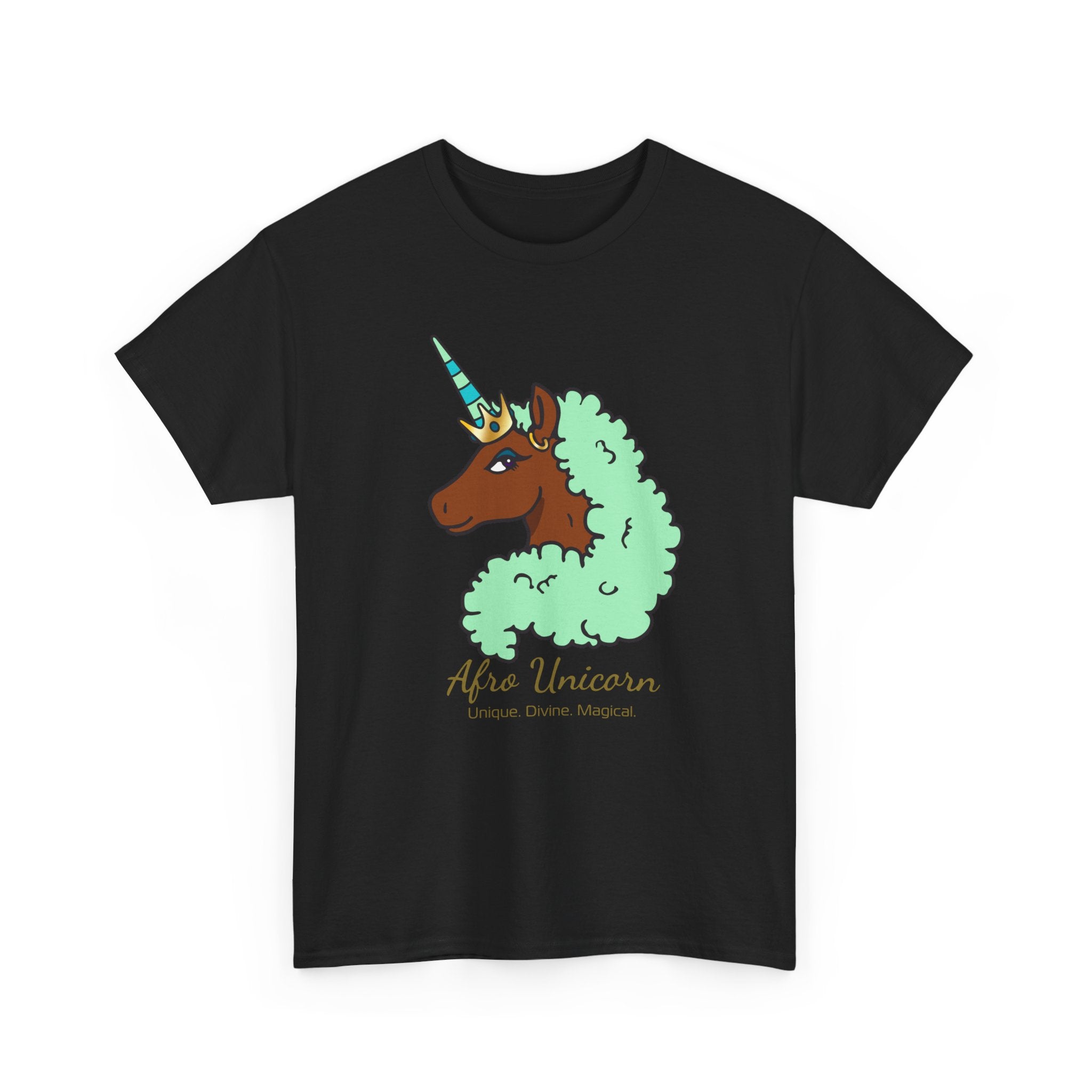 Adult - Afro Unicorn Mint Spring  Tee