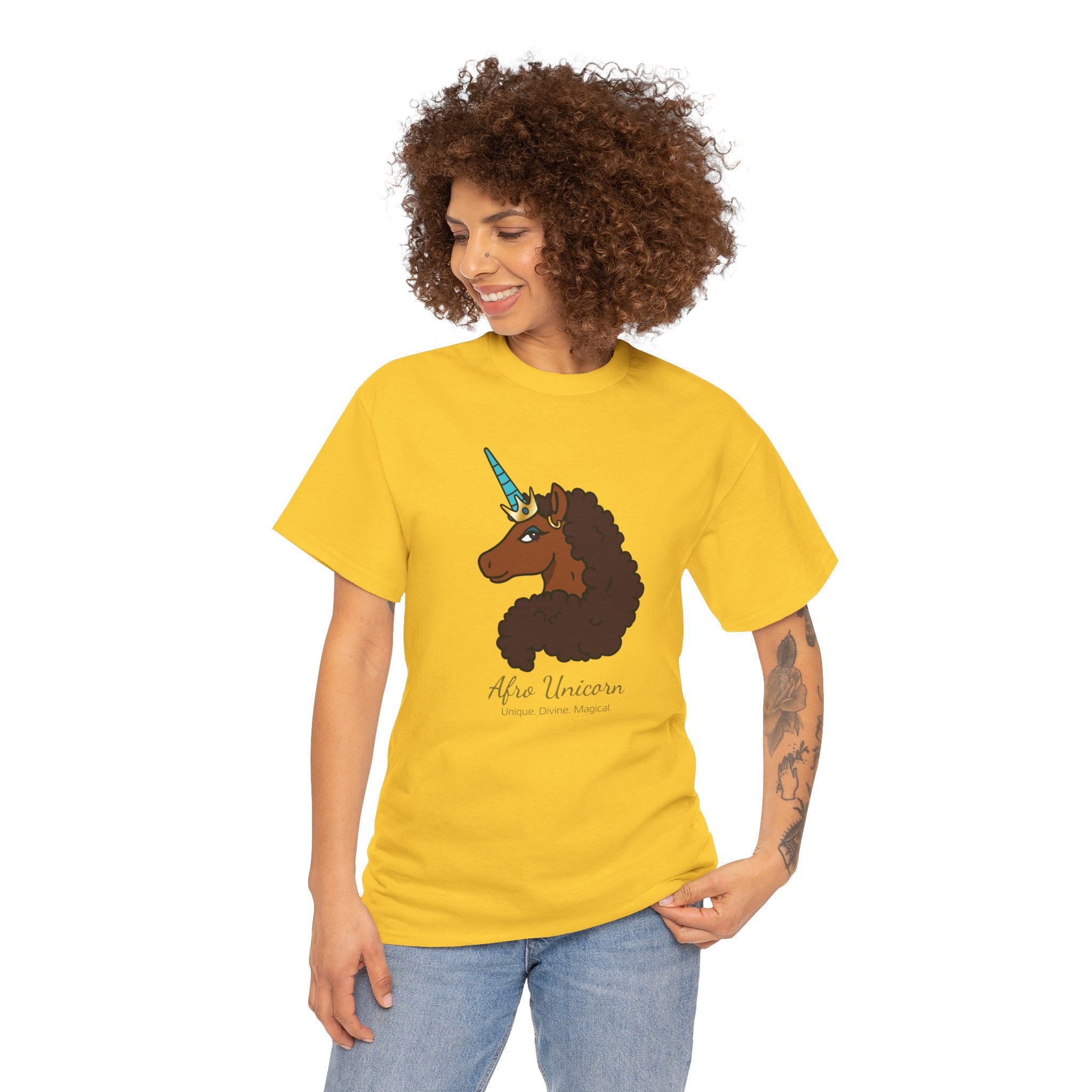 Adult - Afro Unicorn Signature Tee - Unique