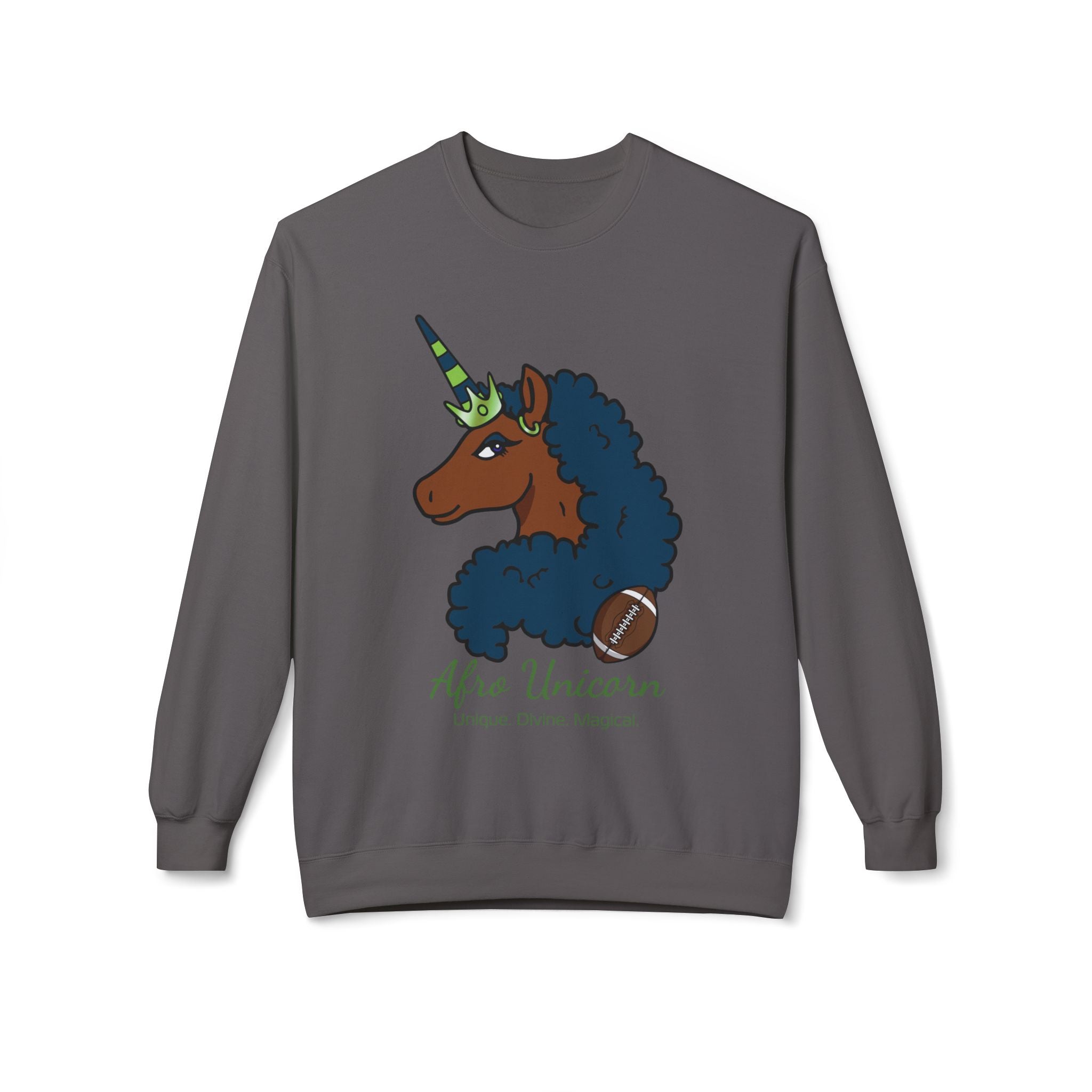Seahawks Super Bowl Afro Unicorn Sweatshirt