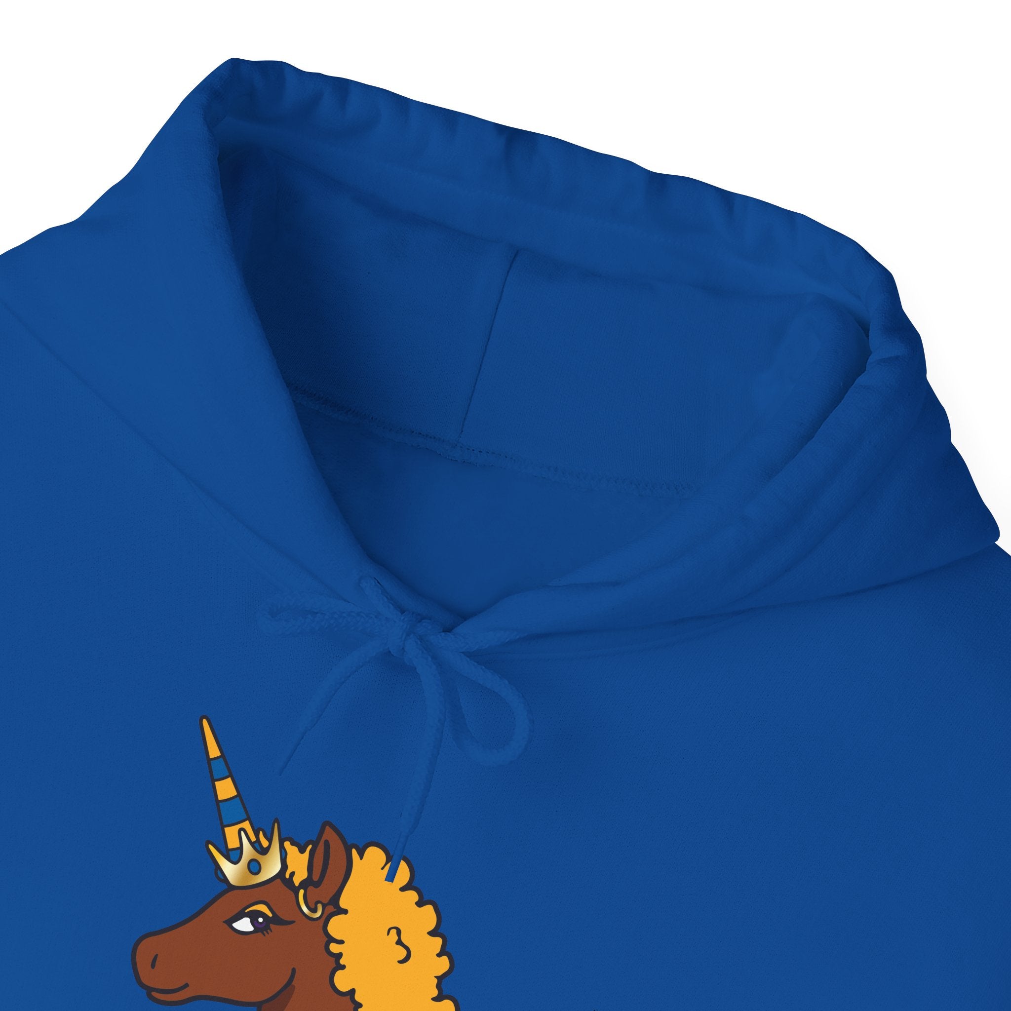 Afro Unicorn Blue & Gold Hoodie