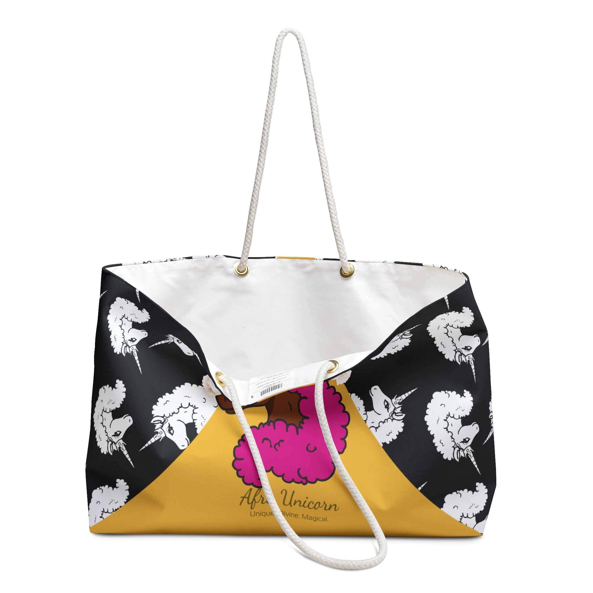 Afro Unicorn Summer Ready Weekender Bag - Hot Pink