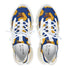 Mesh Sneakers - Blue & Gold Monogram