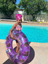 37" Afro Unicorn "Magical" Ring Float in Purple