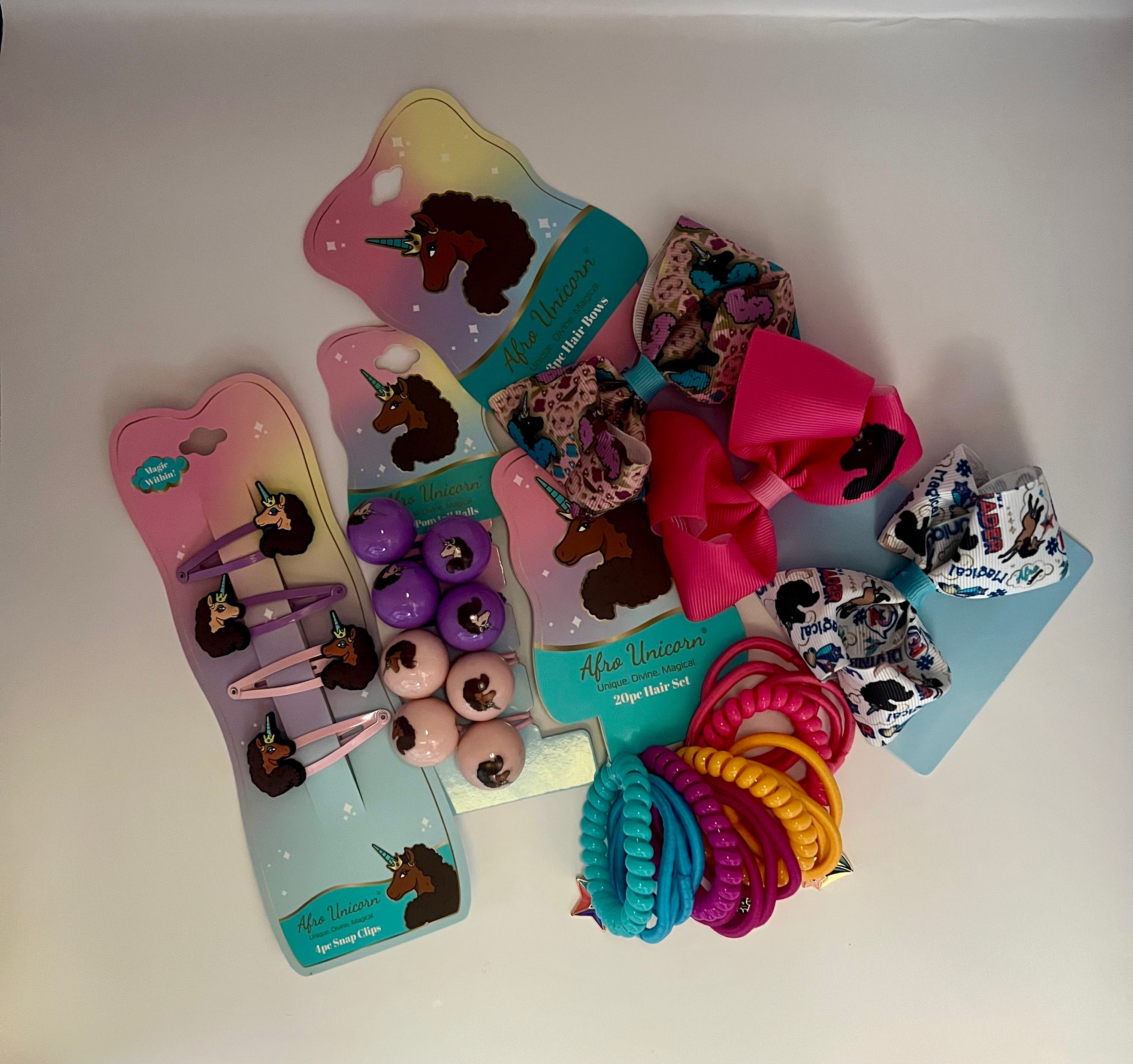 Afro Unicorn Hair Accessories Starter Bundle