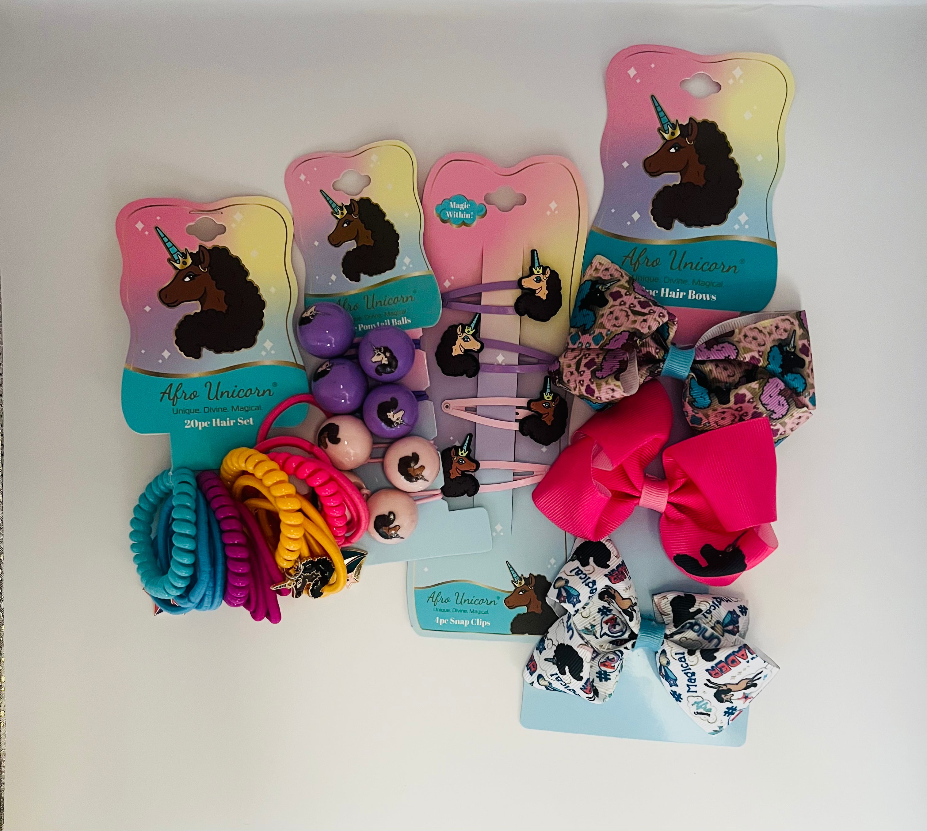Afro Unicorn Hair Accessories Starter Bundle