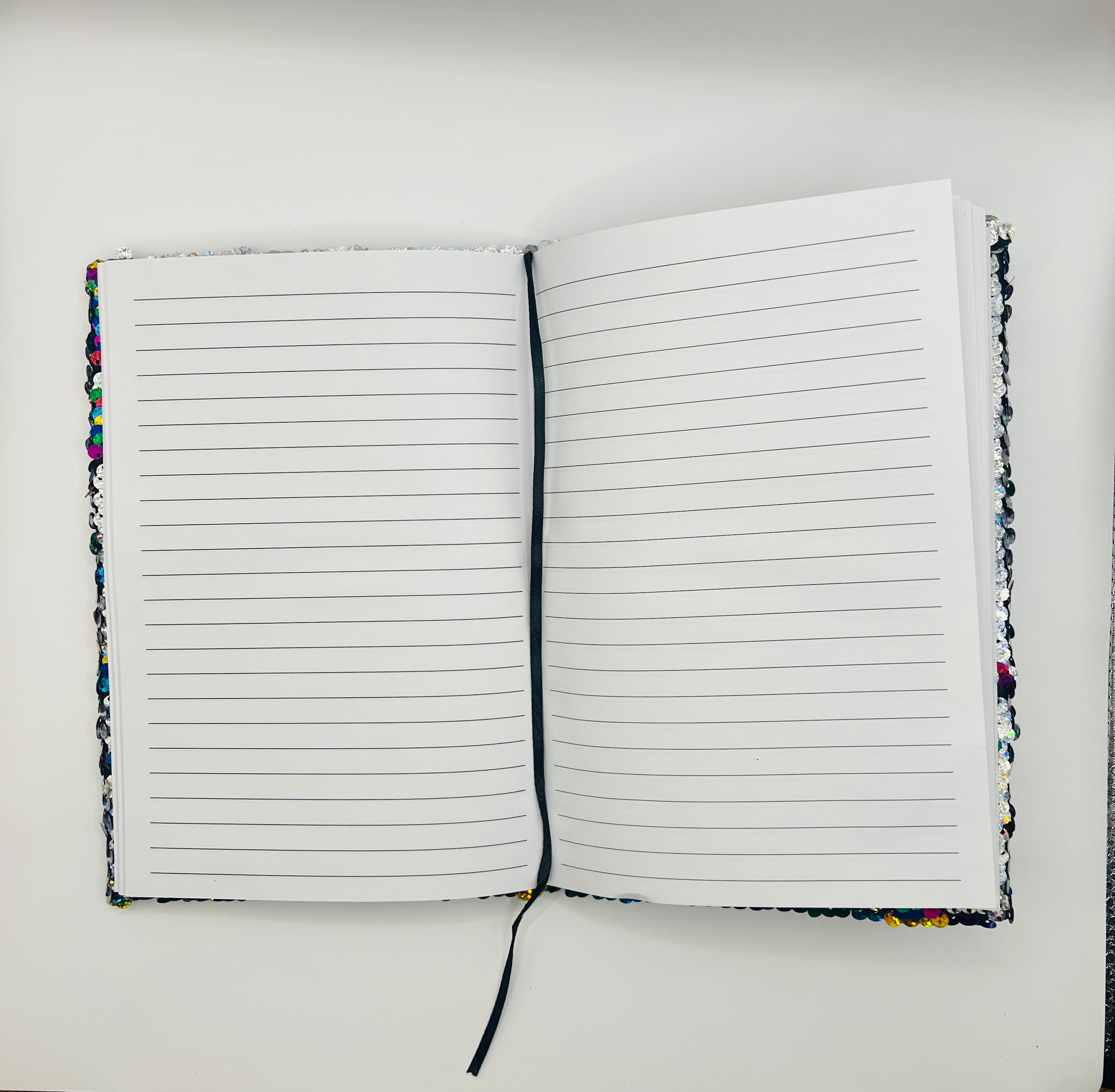 Afro Unicorn Shimmering Silver Sequin Journal (2 Pack)