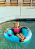 Afro Unicorn 39-Inch "Unique" Unicorn Inflatable Swim Ring Float for Pool, Beach, Lake Water Play (Teal)