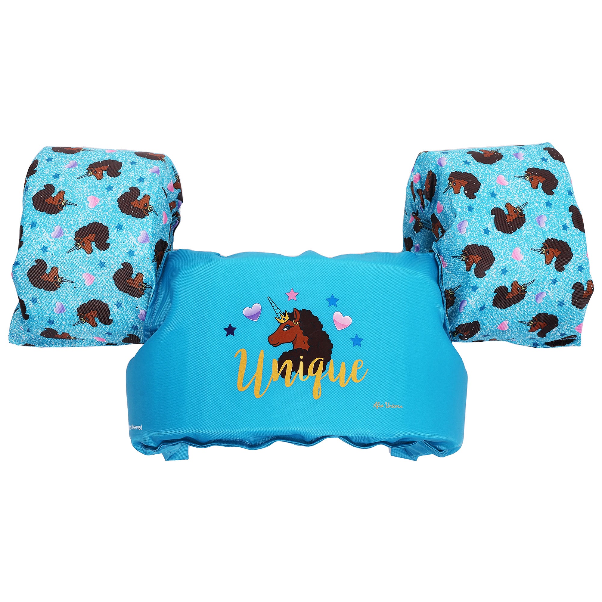 Afro Unicorn "Unique" Floatie Swim Trainer for ages 2-6 year olds