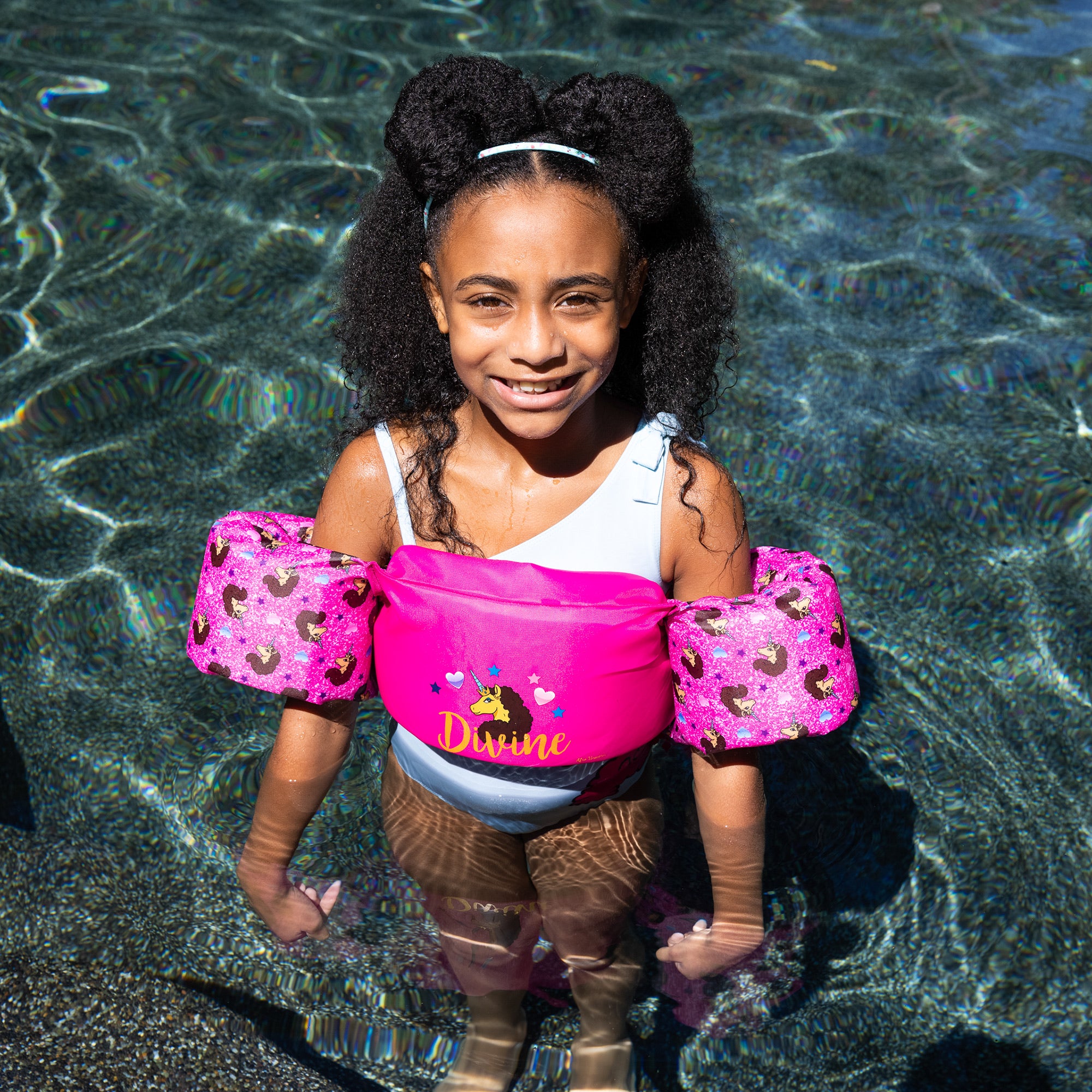 Afro Unicorn "Divine" Floatie Swim Trainer for ages 2-6 year olds (Copy)