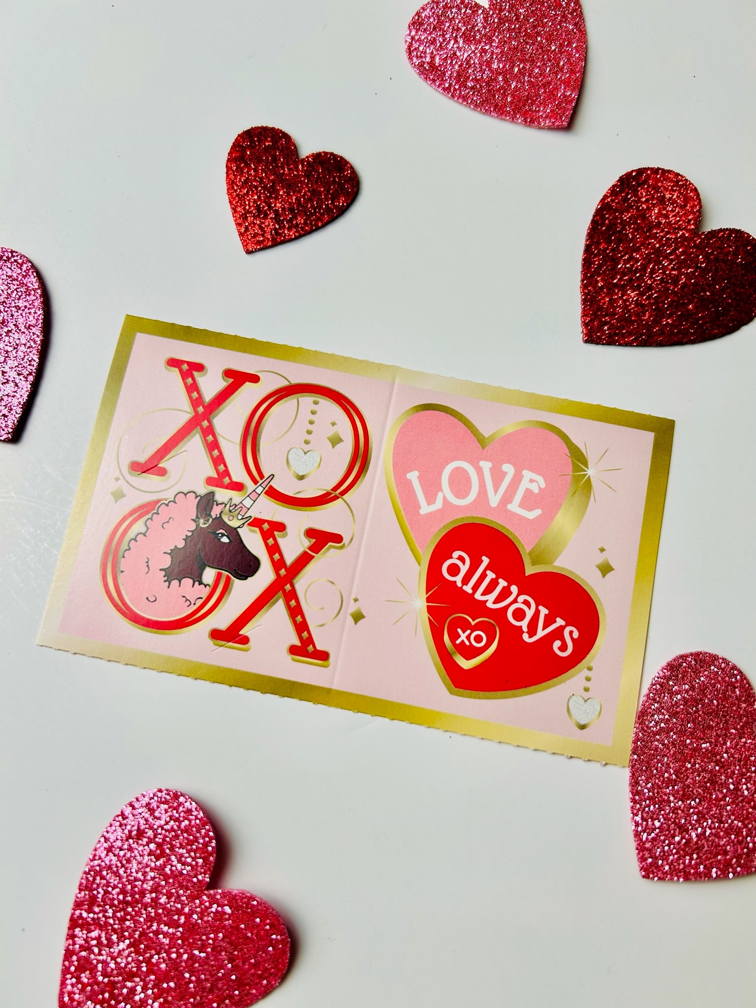 Afro Unicorn Valentine's Day Exchange Cards