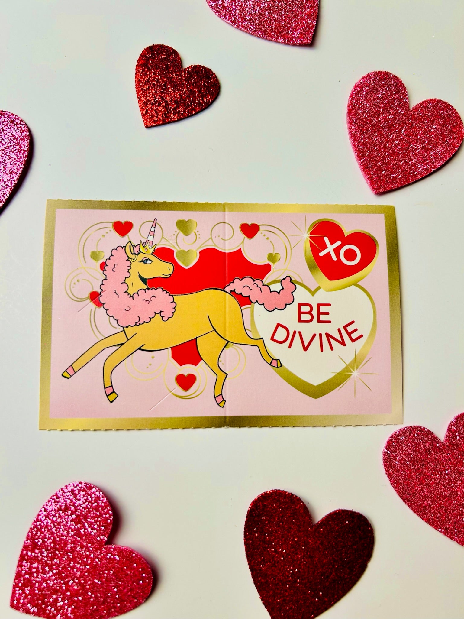 Afro Unicorn Valentine's Day Exchange Cards