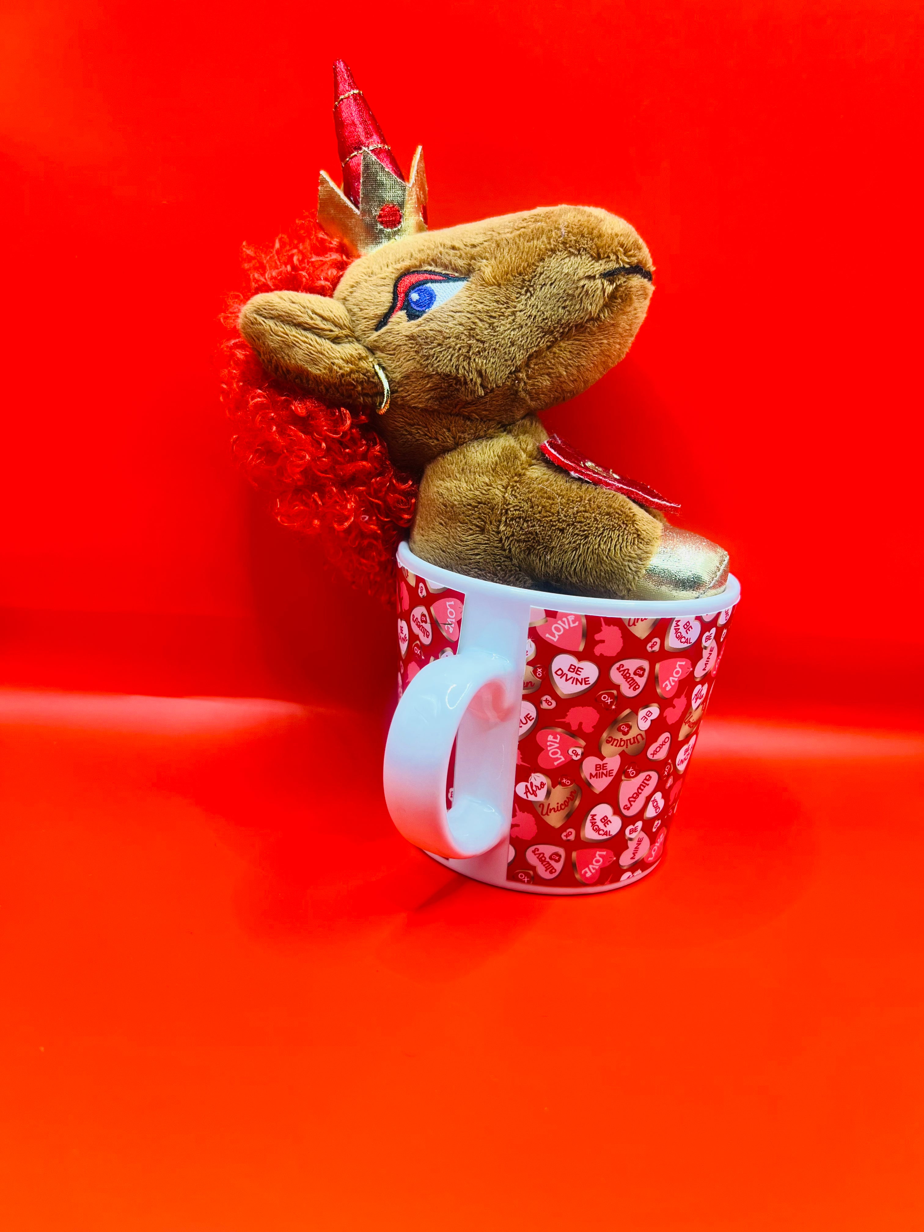 Afro Unicorn Plush in Mug - Limited Quantity