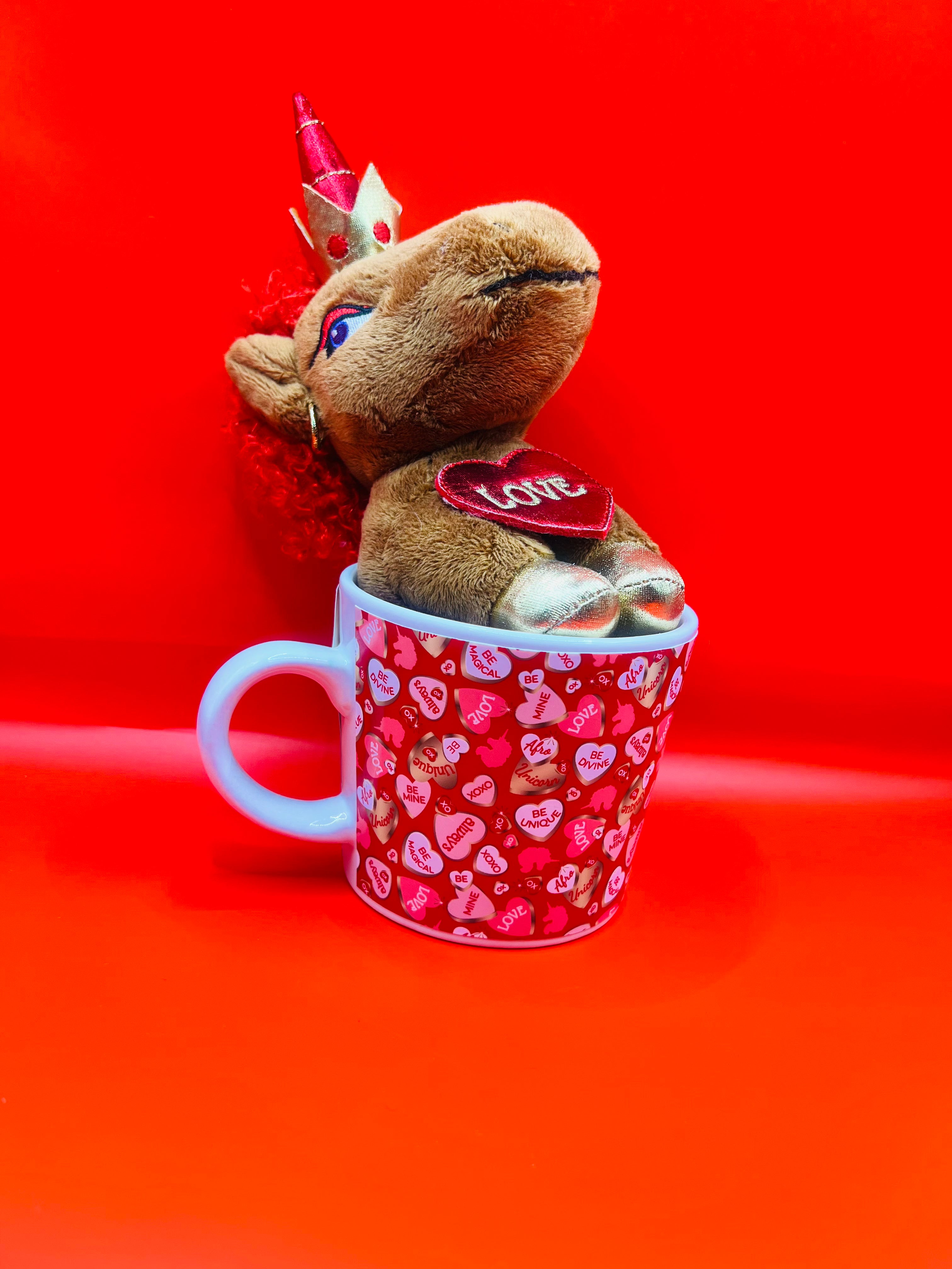 Afro Unicorn Plush in Mug - Limited Quantity