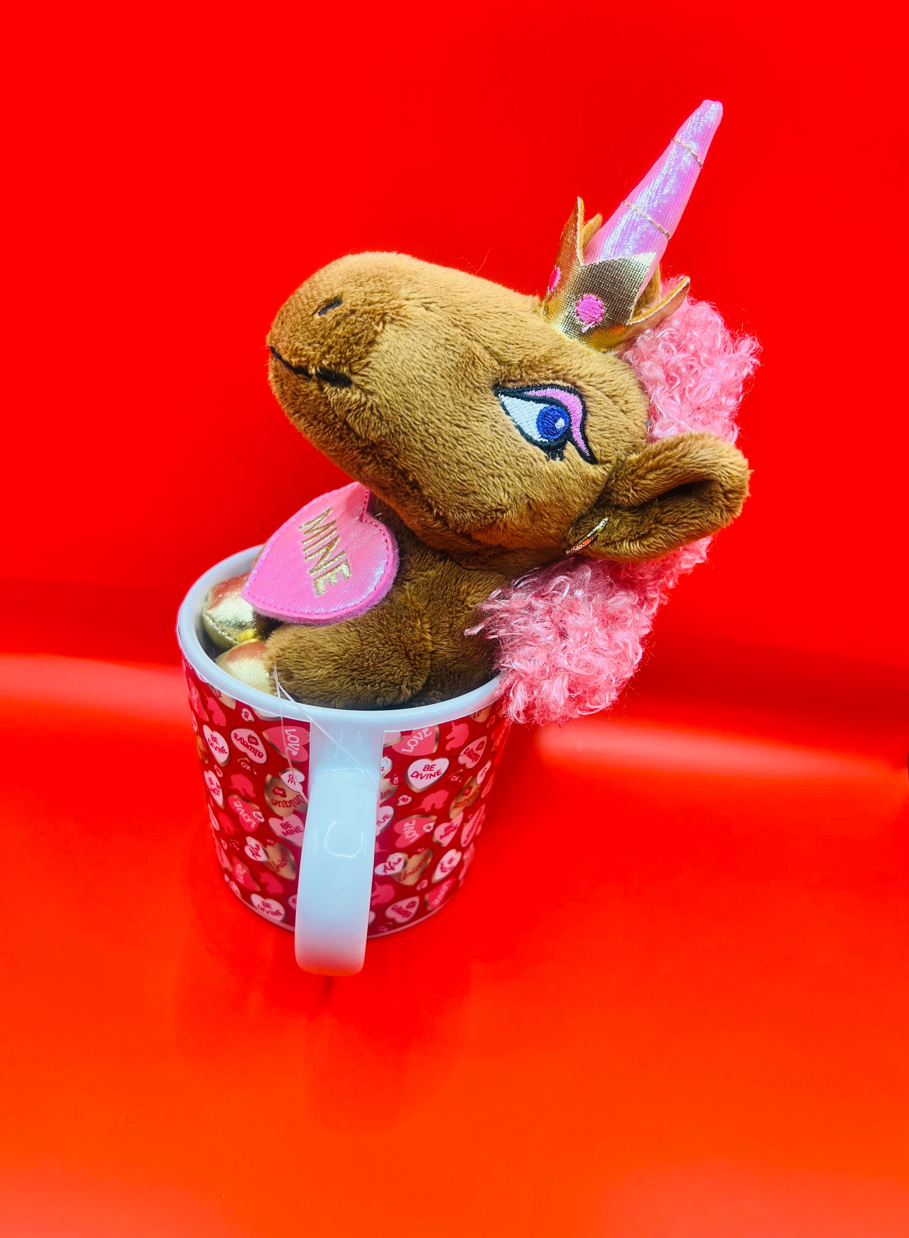 Afro Unicorn Plush in Mug - Limited Quantity