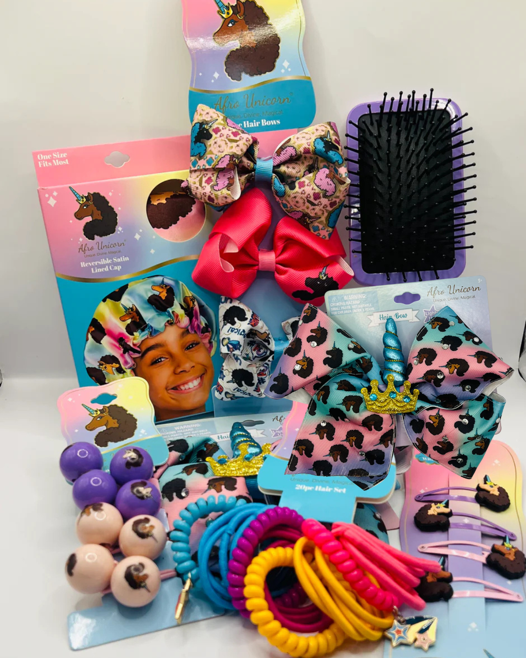 Afro Unicorn Total Hair Accessories Bundle