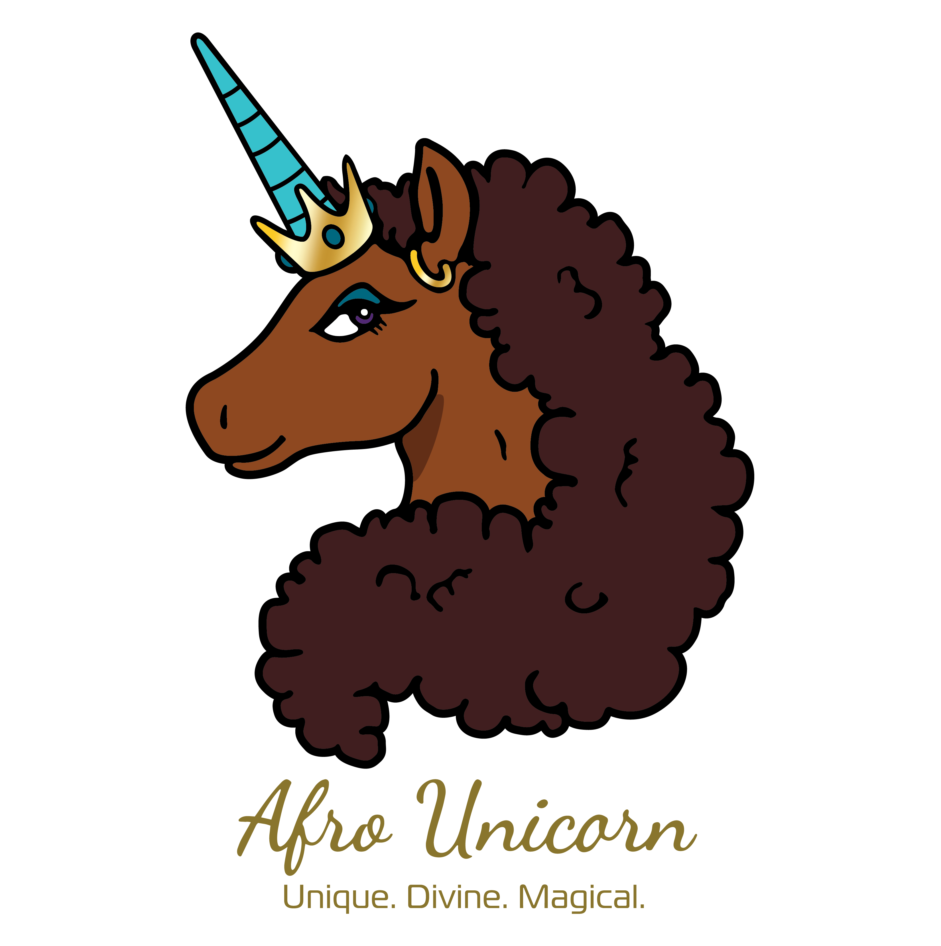 Afro Unicorn Logo