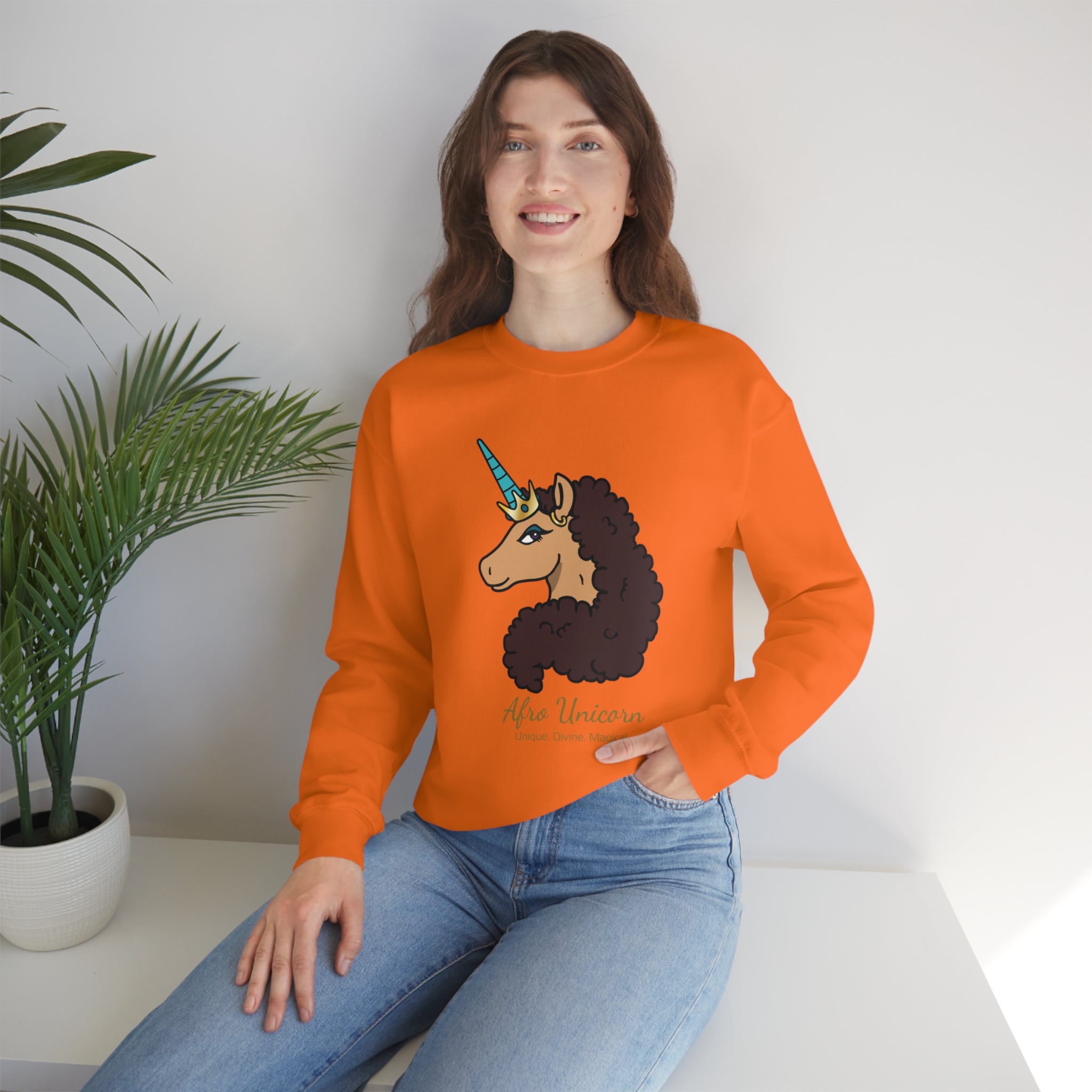 Divine Afro Unicorn Sweatshirt (Vanilla)