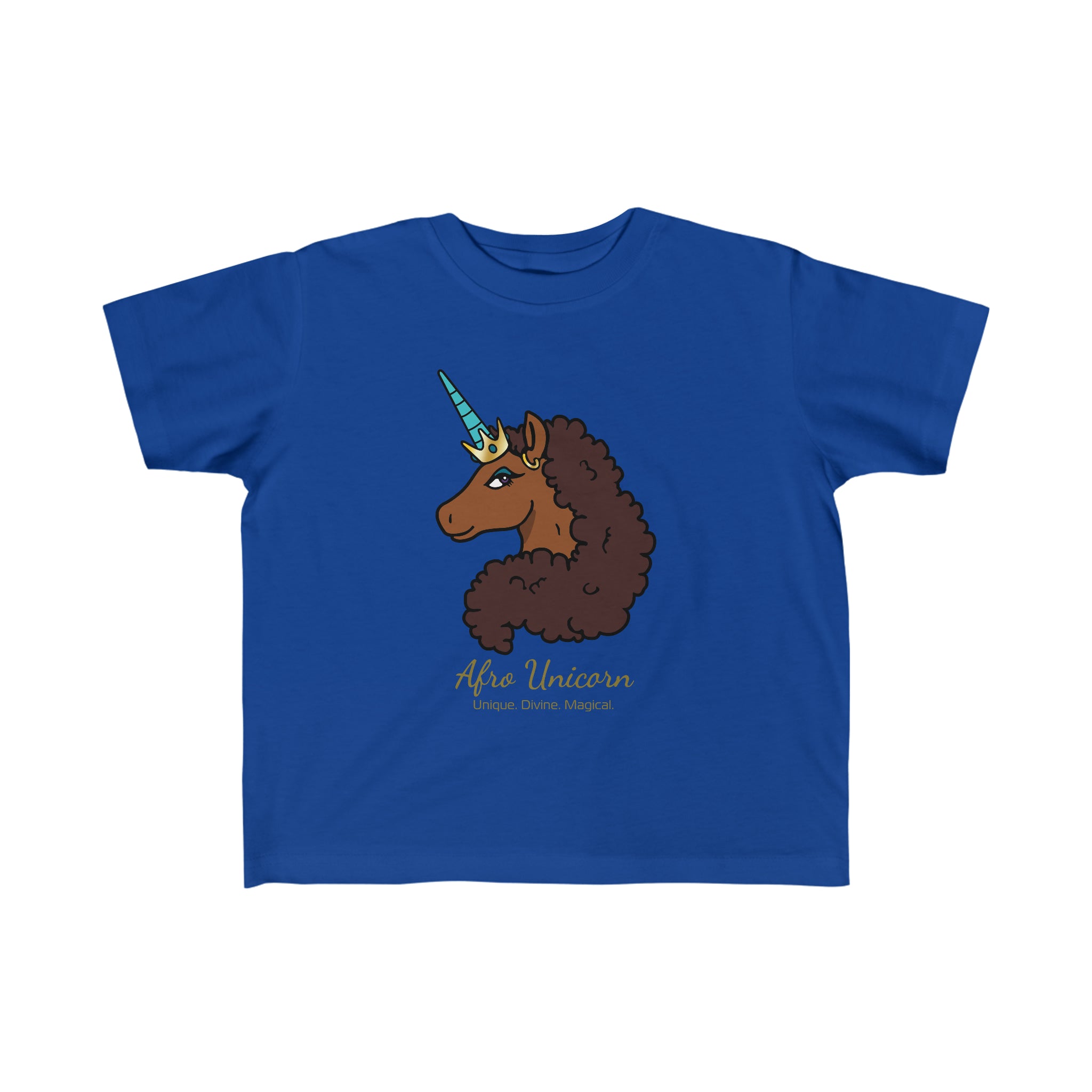 Afro Unicorn Toddler Tee - Caramel