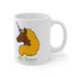 Afro Unicorn Royal Blue & Gold Mug