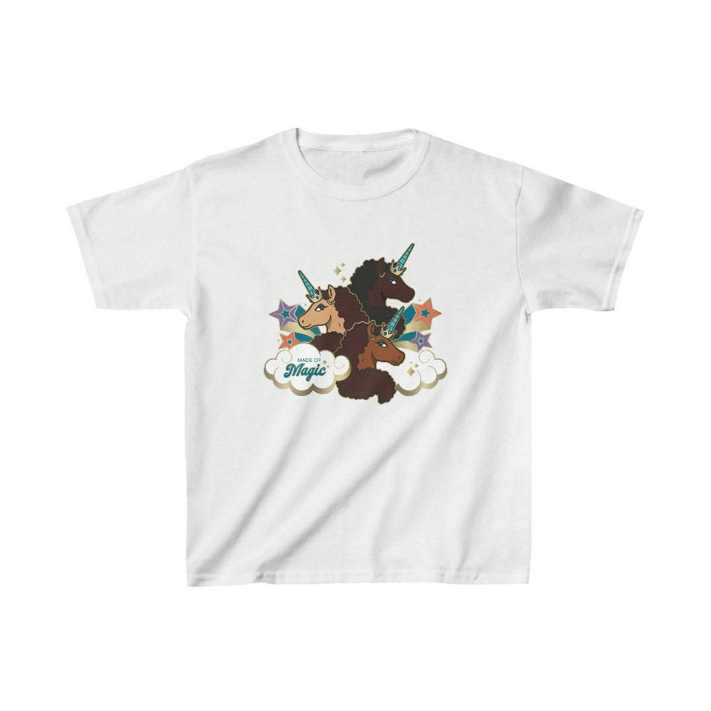 Afro Unicorn Made of Magic Youth Tee