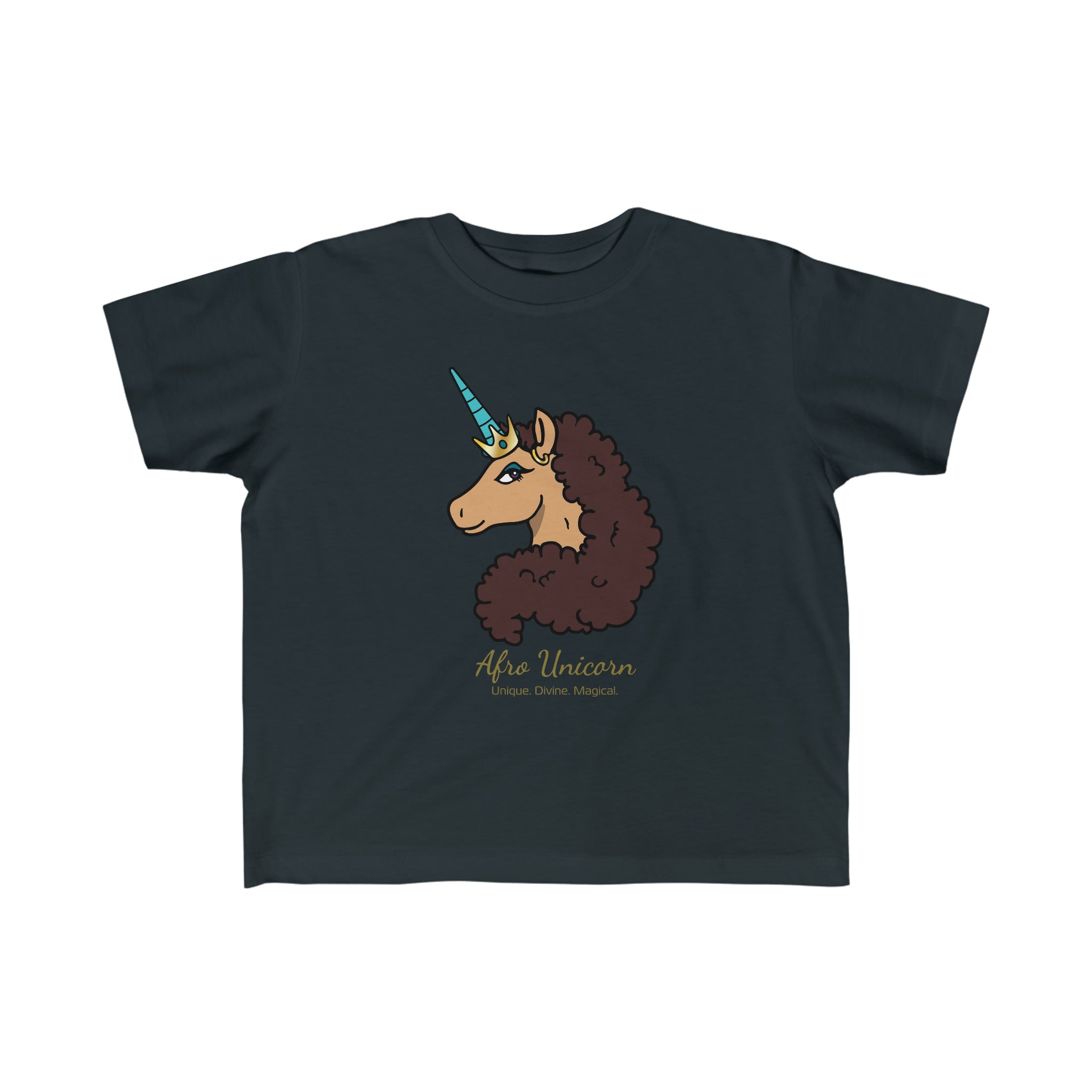 Afro Unicorn Toddler Tee - Vanilla