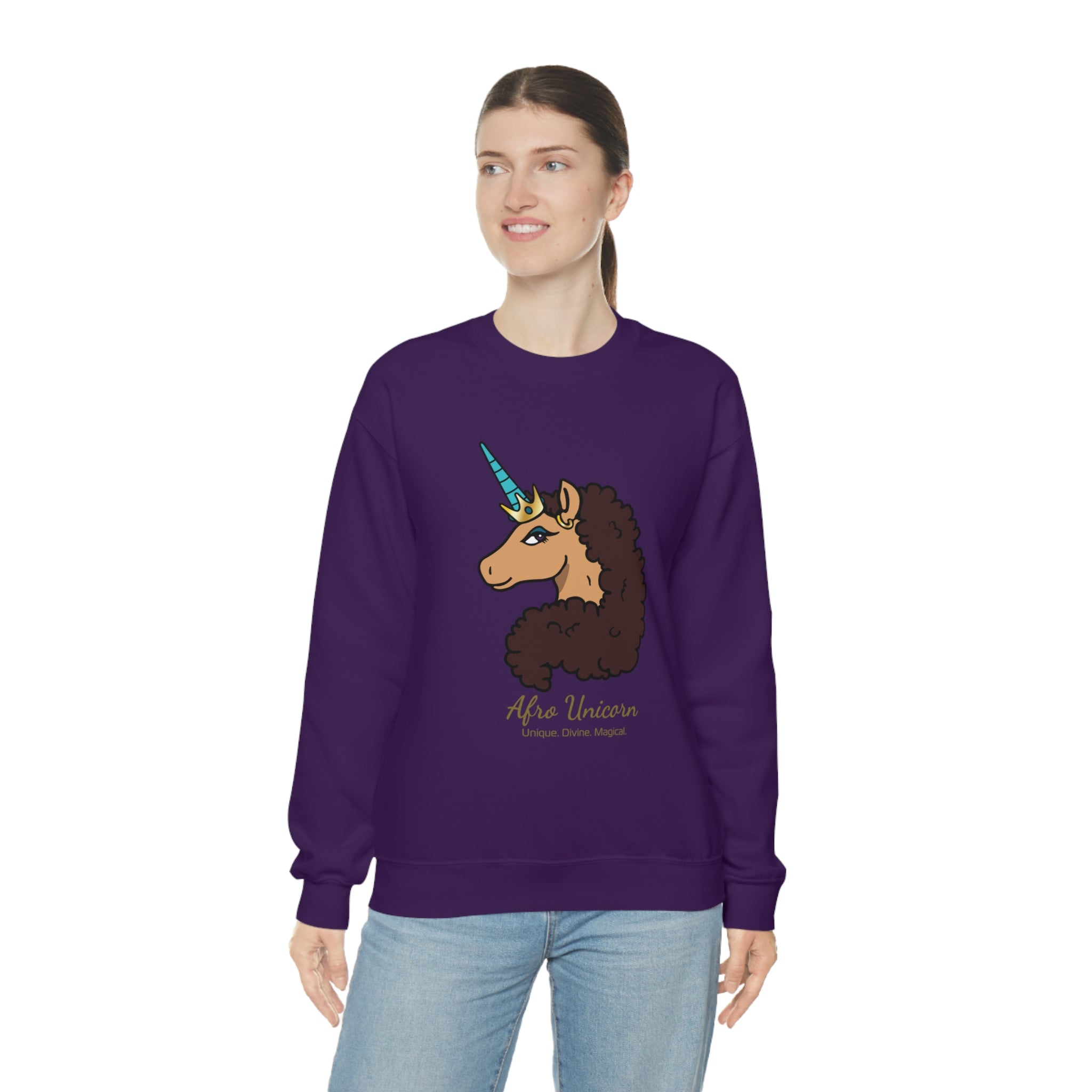 Divine Afro Unicorn Sweatshirt (Vanilla)