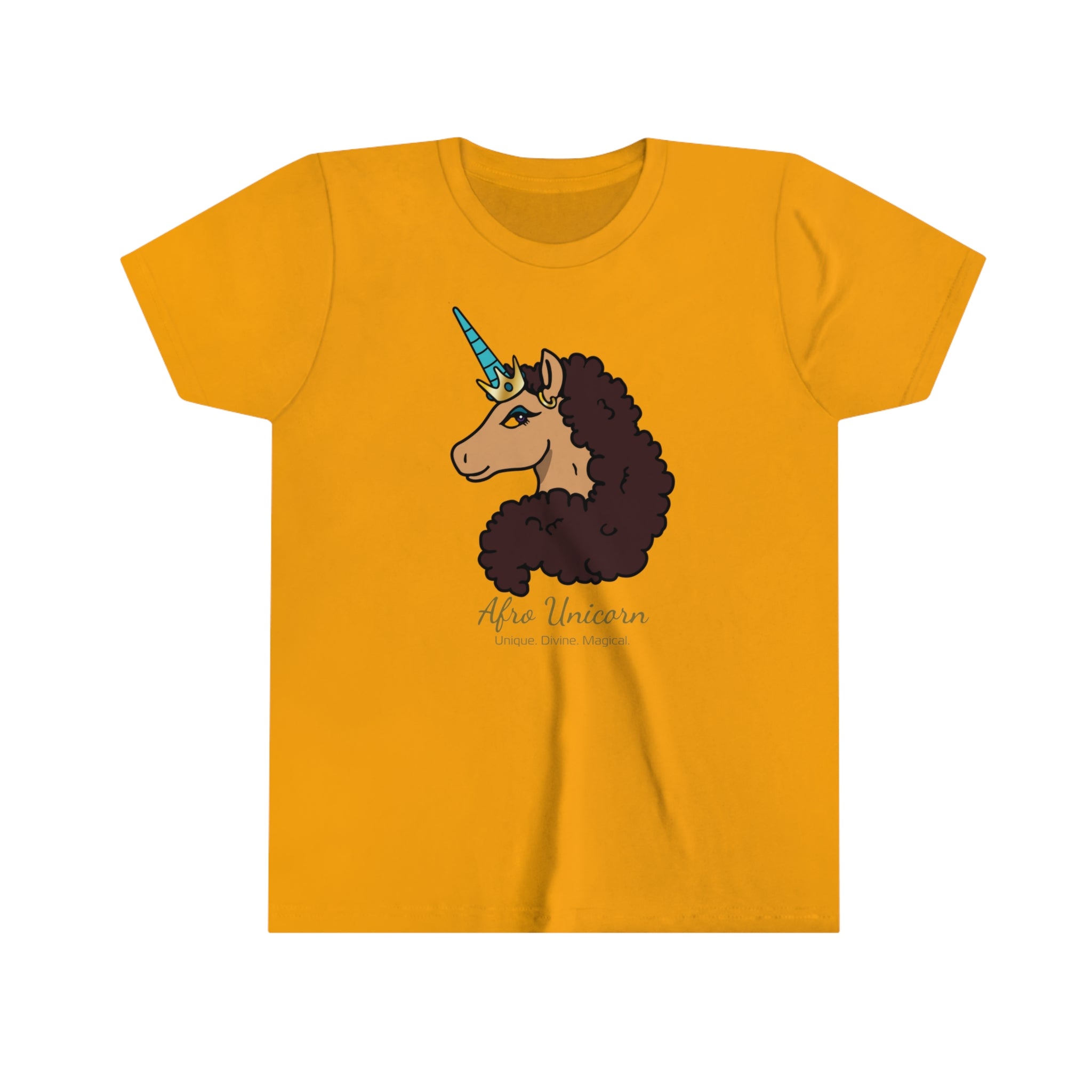 Afro Unicorn Youth Tee - Vanilla