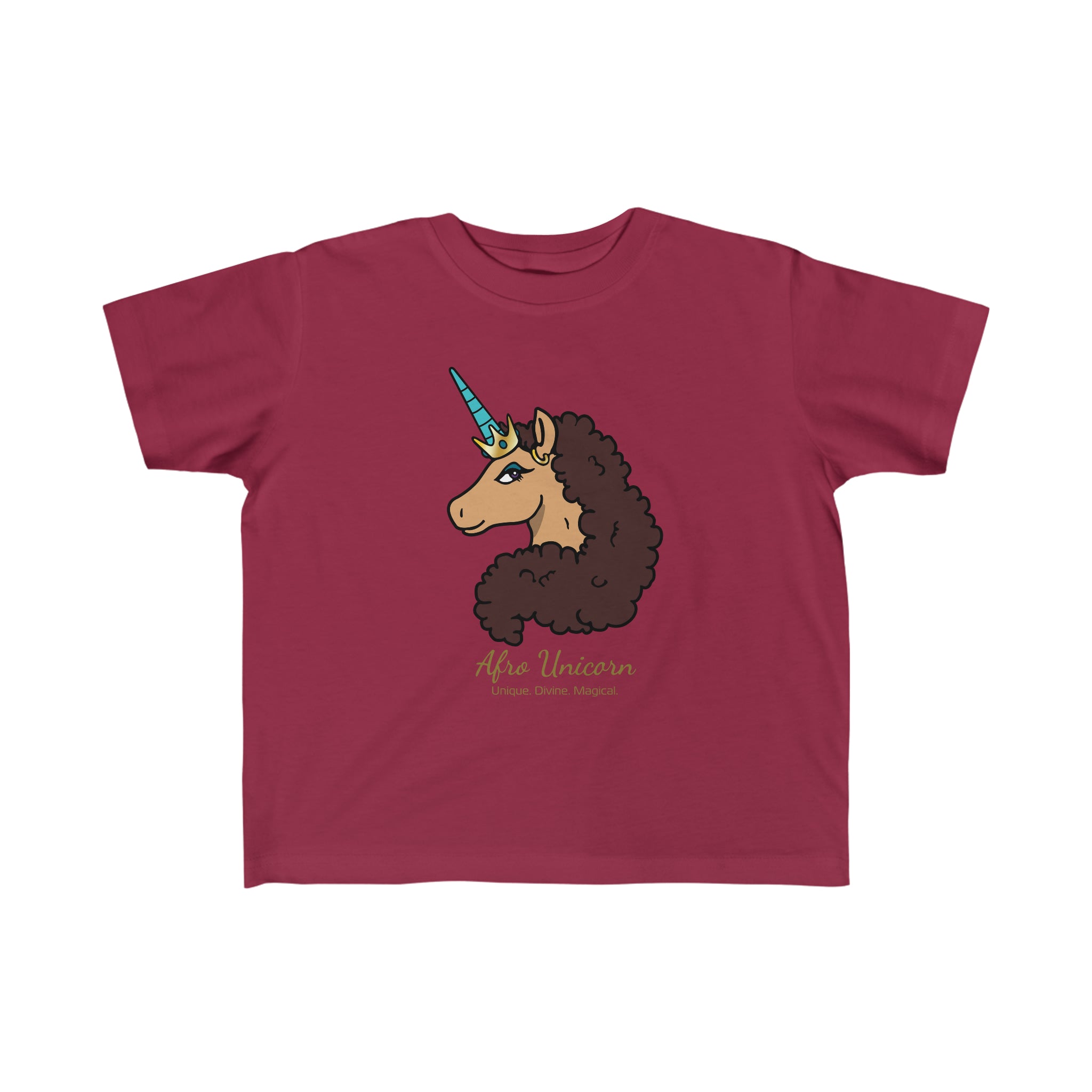 Afro Unicorn Toddler Tee - Vanilla