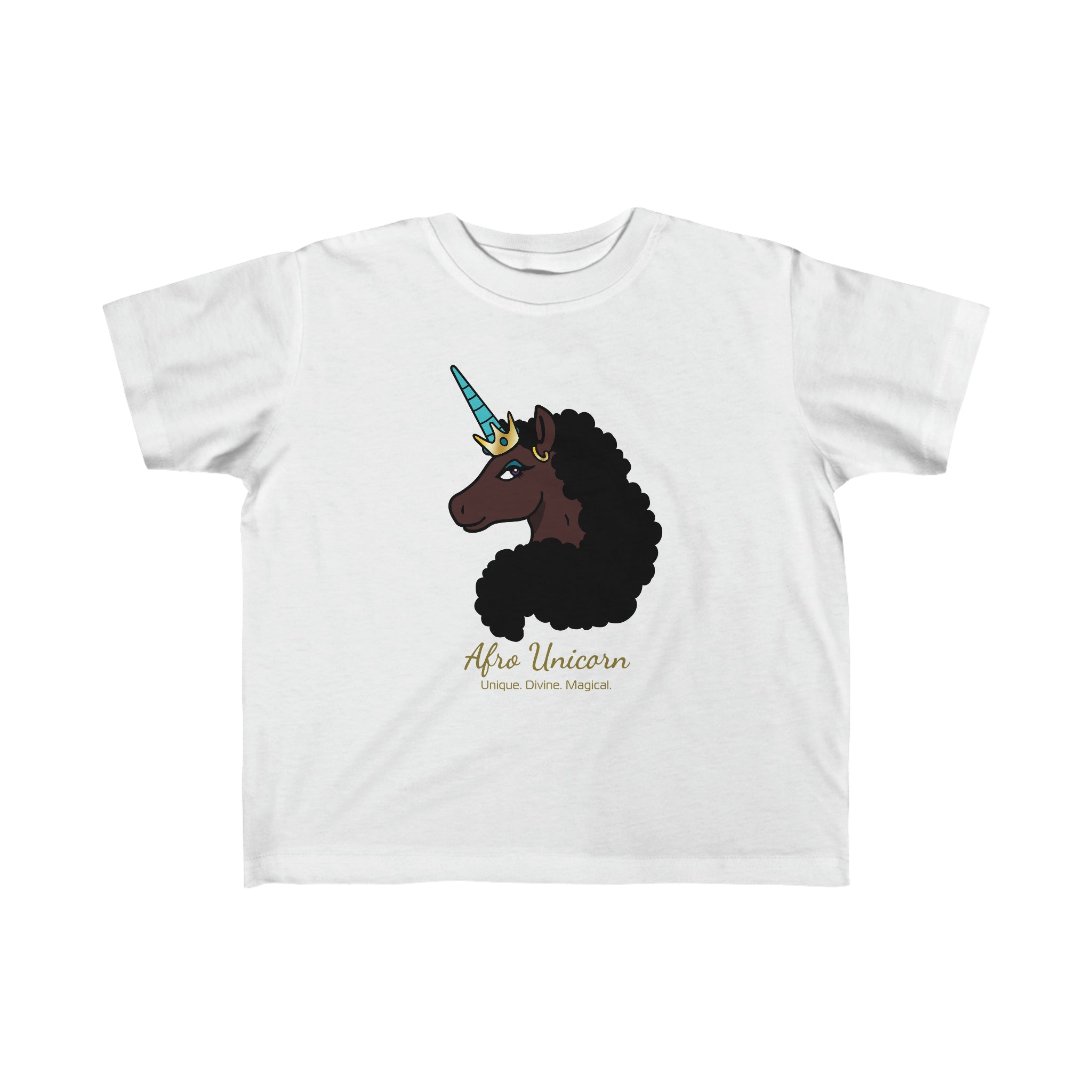 Afro Unicorn Toddler Tee - Mocha
