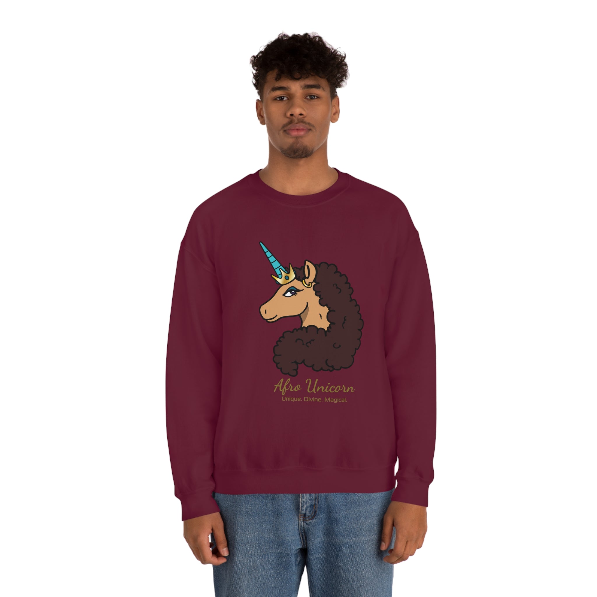 Divine Afro Unicorn Sweatshirt (Vanilla)