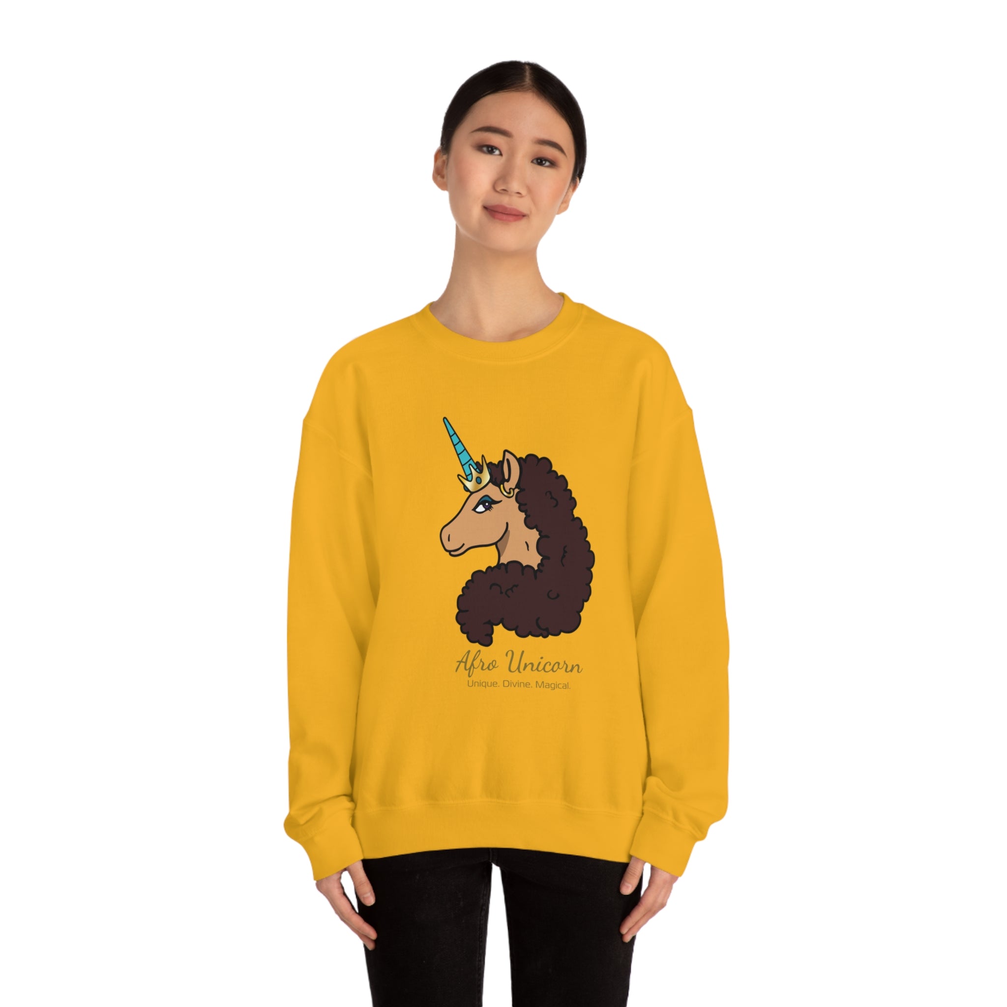 Divine Afro Unicorn Sweatshirt (Vanilla)