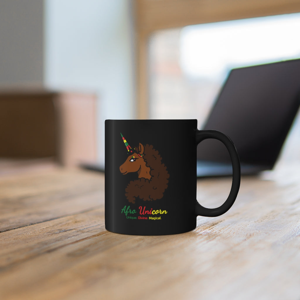 Afro Unicorn Juneteenth Mug