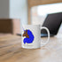 Afro Unicorn Blue & White Mug