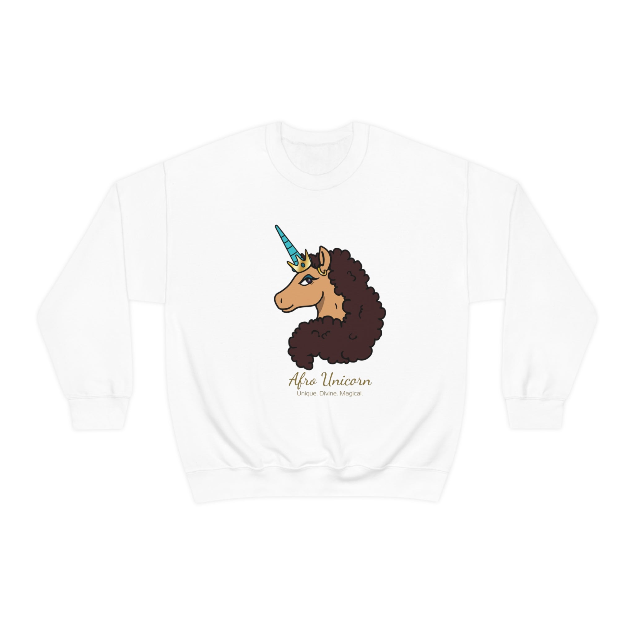 Divine Afro Unicorn Sweatshirt (Vanilla)