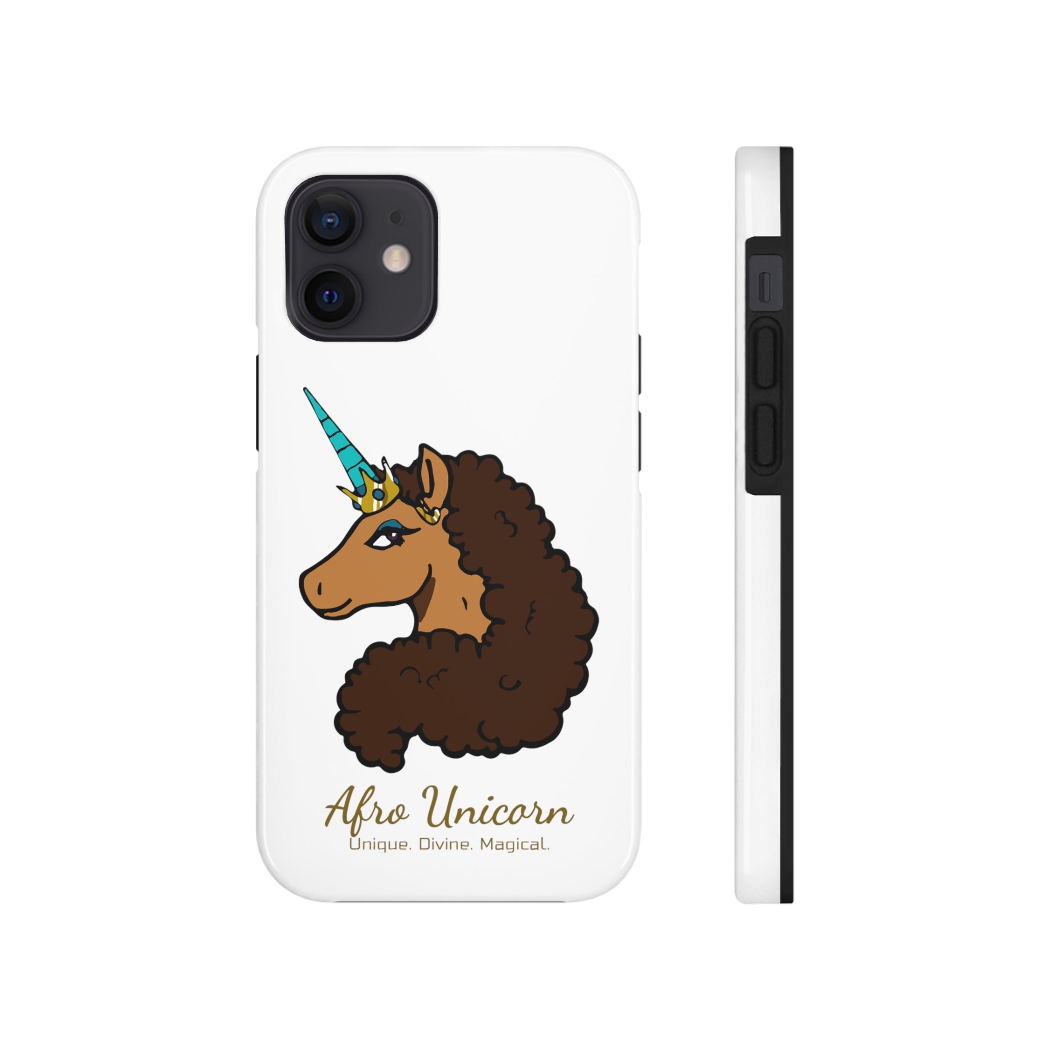 Afro Unicorn Tough Phone Cases - Vanilla