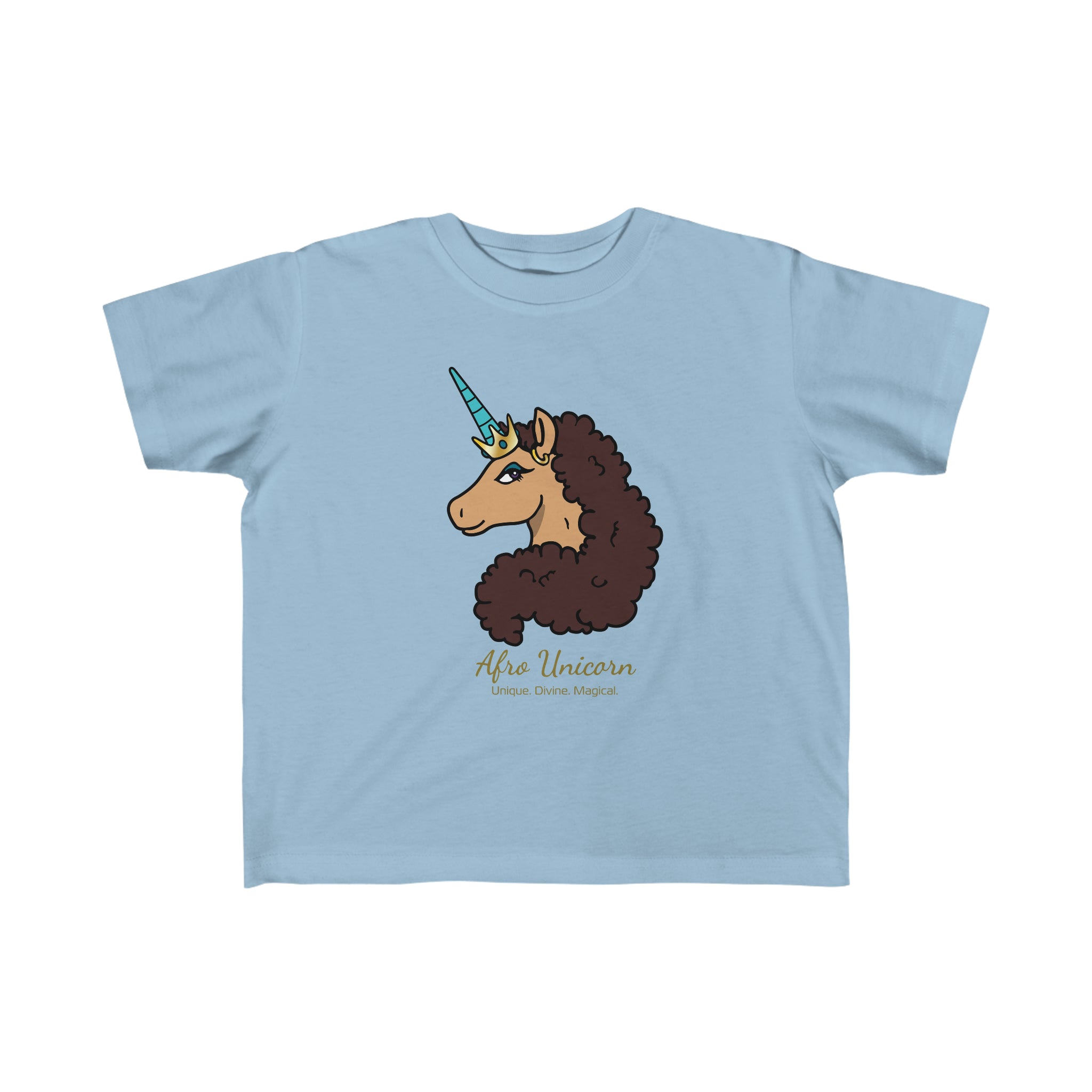 Afro Unicorn Toddler Tee - Vanilla