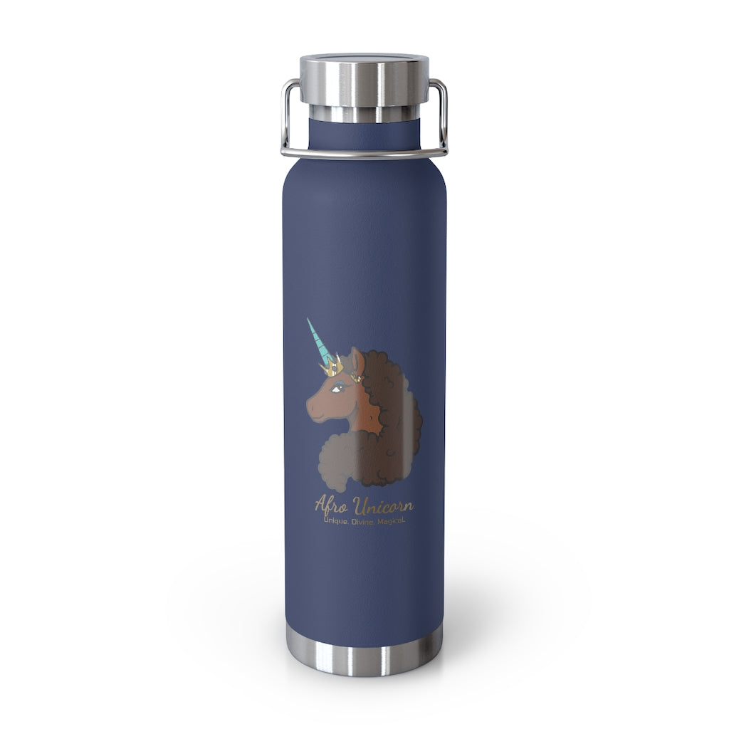 Afro Unicorn 22oz Insulated  Bottle - Caramel