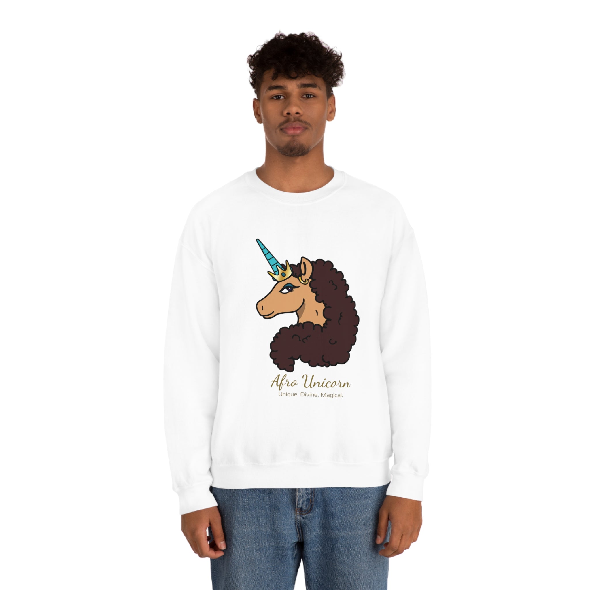 Divine Afro Unicorn Sweatshirt (Vanilla)