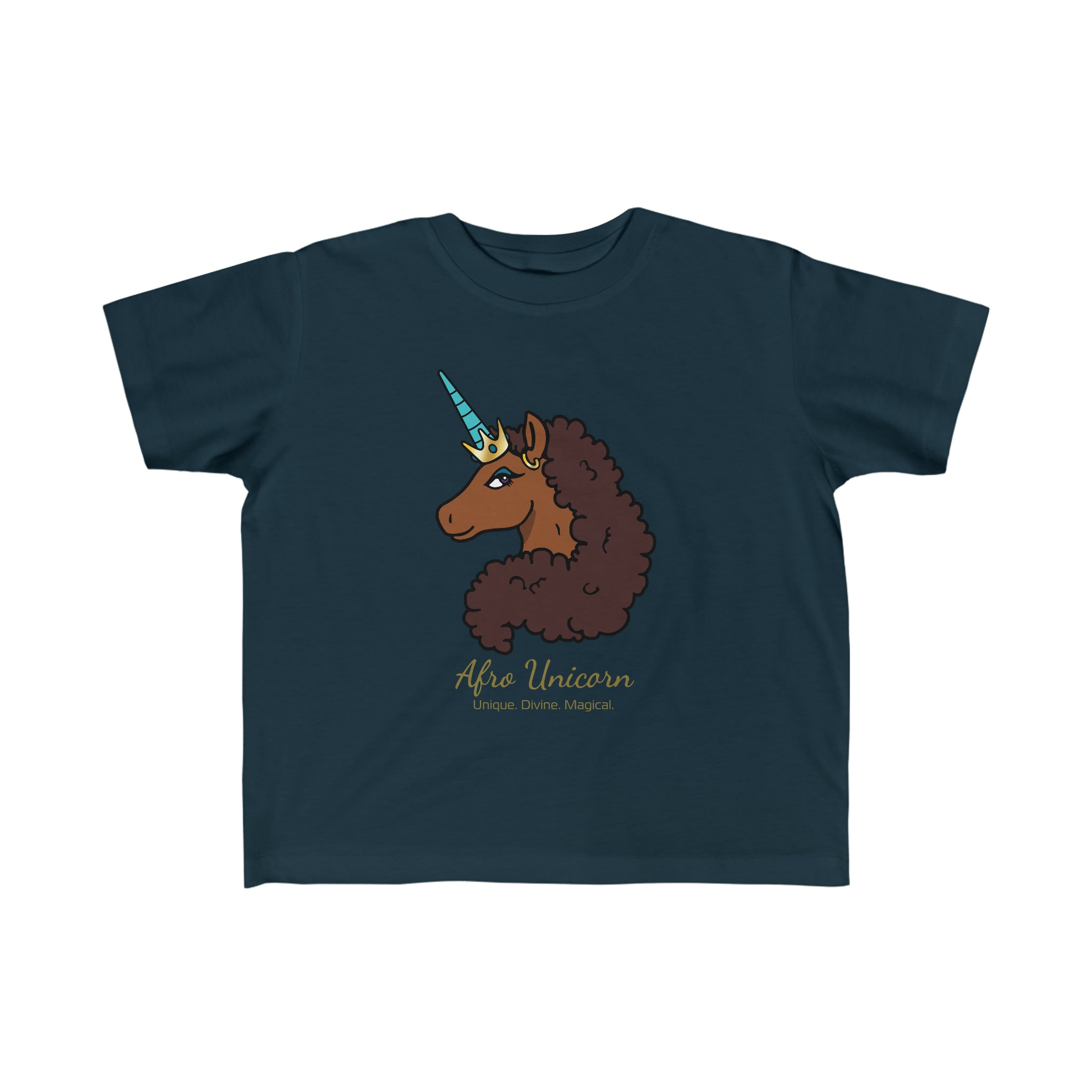 Afro Unicorn Toddler Tee - Caramel