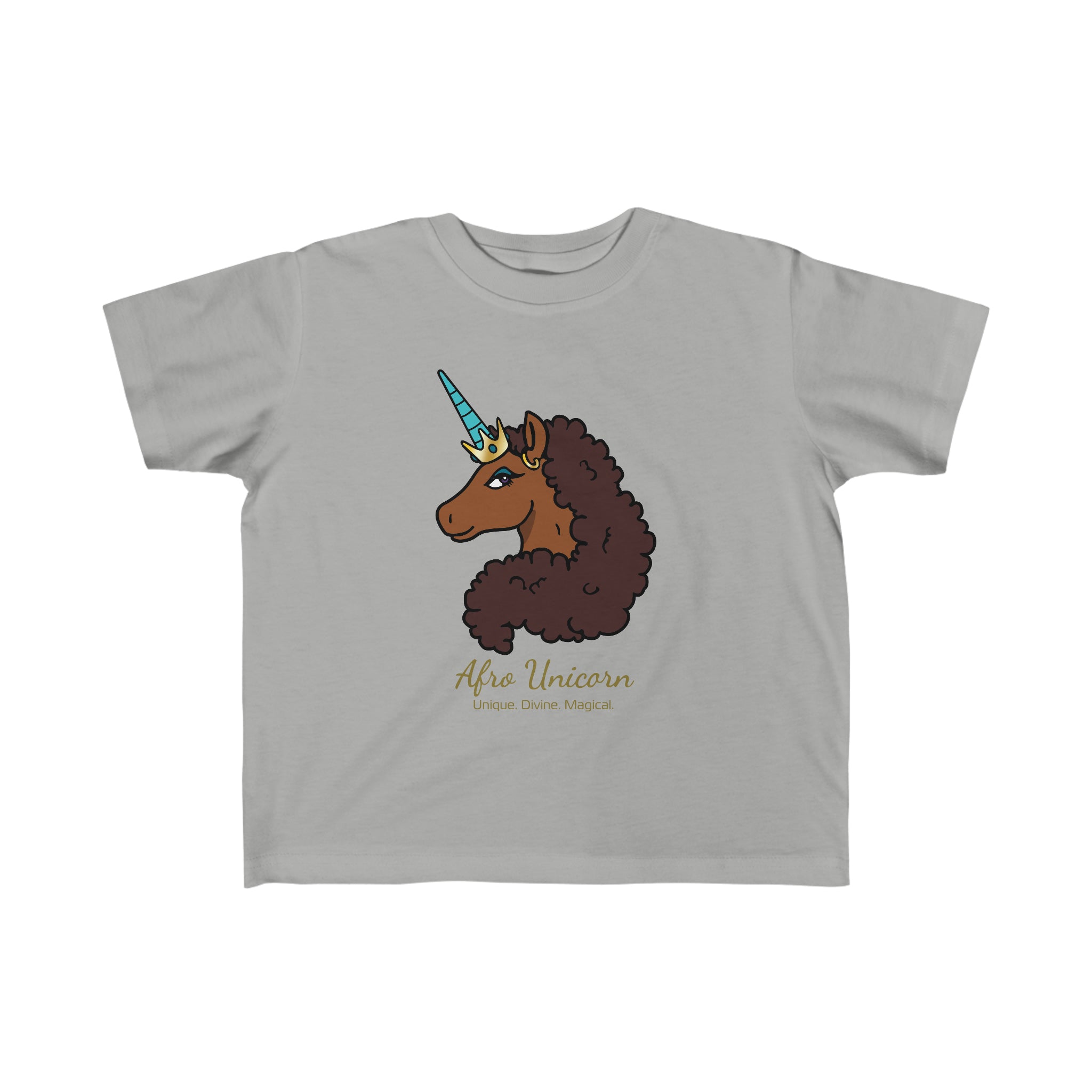 Afro Unicorn Toddler Tee - Caramel