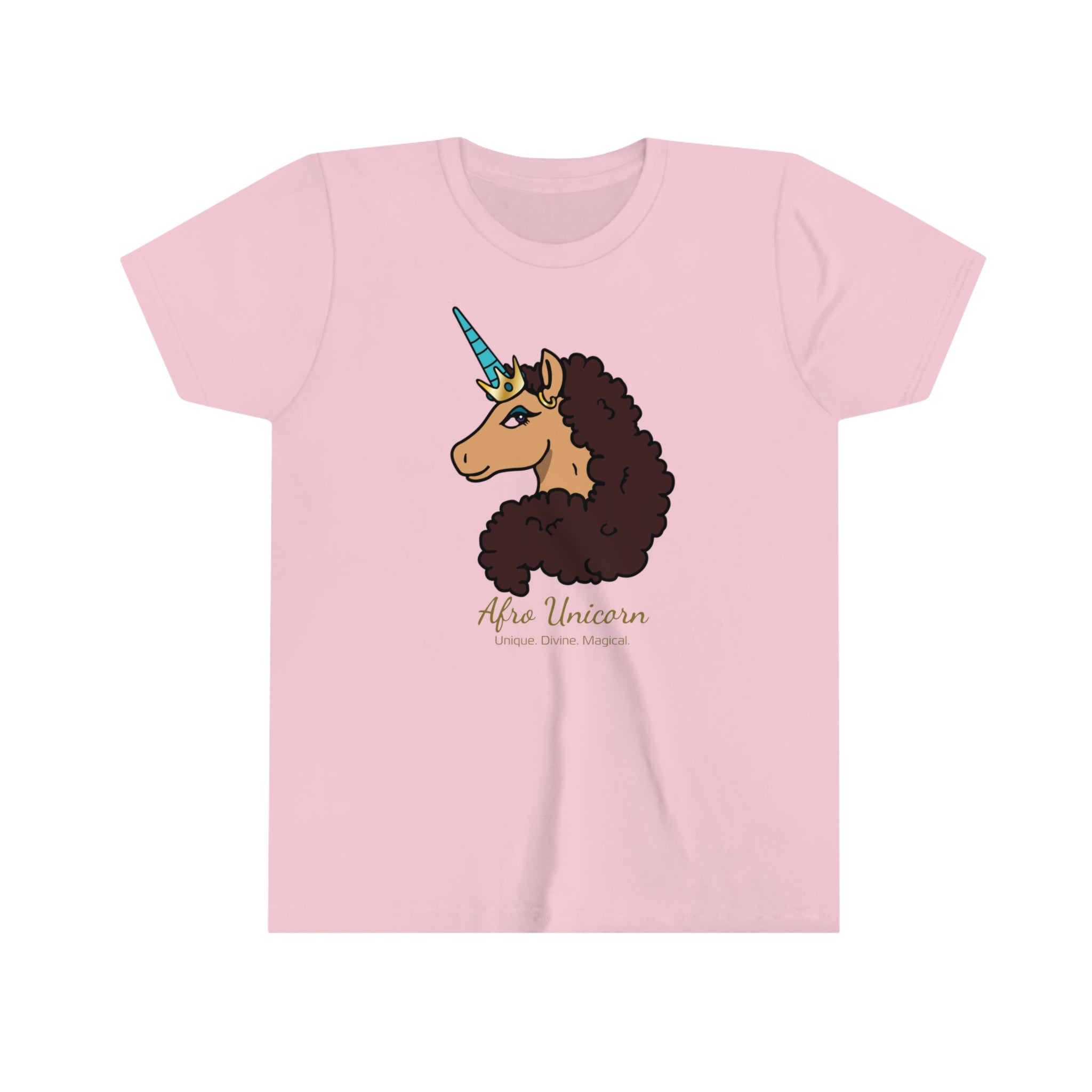 Afro Unicorn Youth Tee - Vanilla